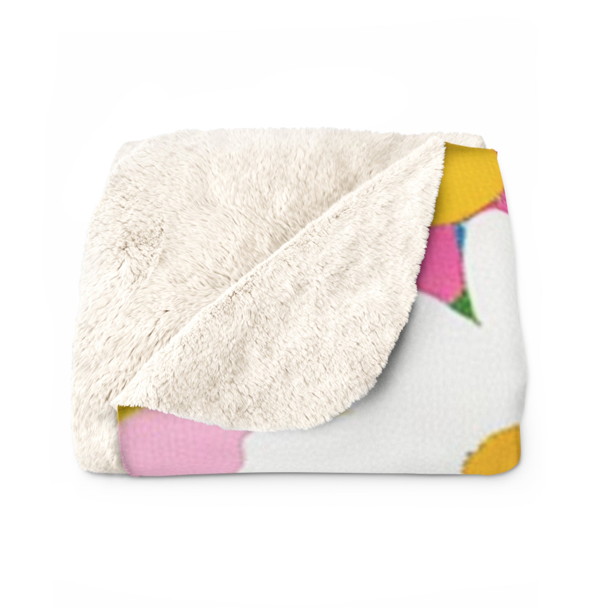 Flowers Multi-Color Sherpa Fleece Blanket, Artsulli - Art is Long, Life is Short, Home Decor, , , , , , , 