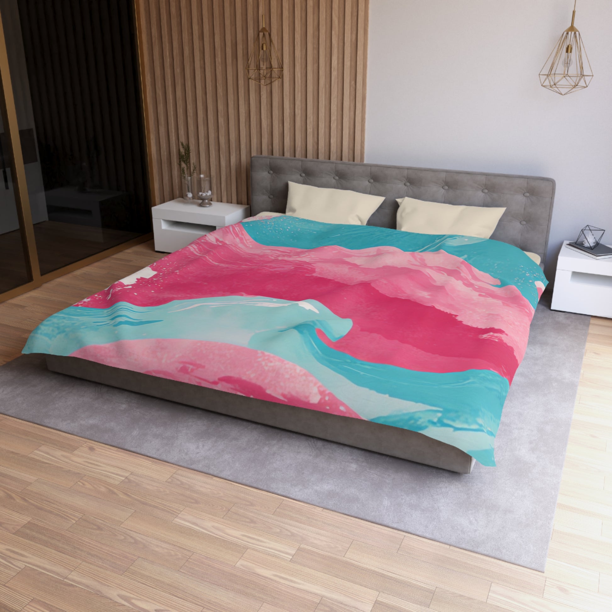 The Great Pastelwave Pink and Blue Microfiber Duvet Cover, Artsulli - Art is Long, Life is Short, Home Decor, , , , , , , 