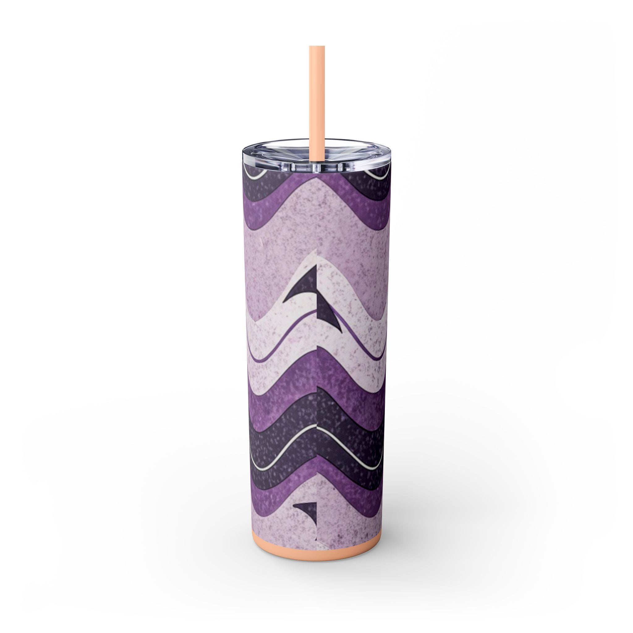 Bat Wave Skinny Tumbler with Straw, 20oz, Artsulli - Art is Long, Life is Short, Mug, , , , , , , 