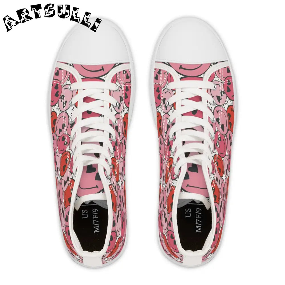 JAKKOUTTHEBXX Smiley Face x Heart Eyes II Pink and Red Women’s High