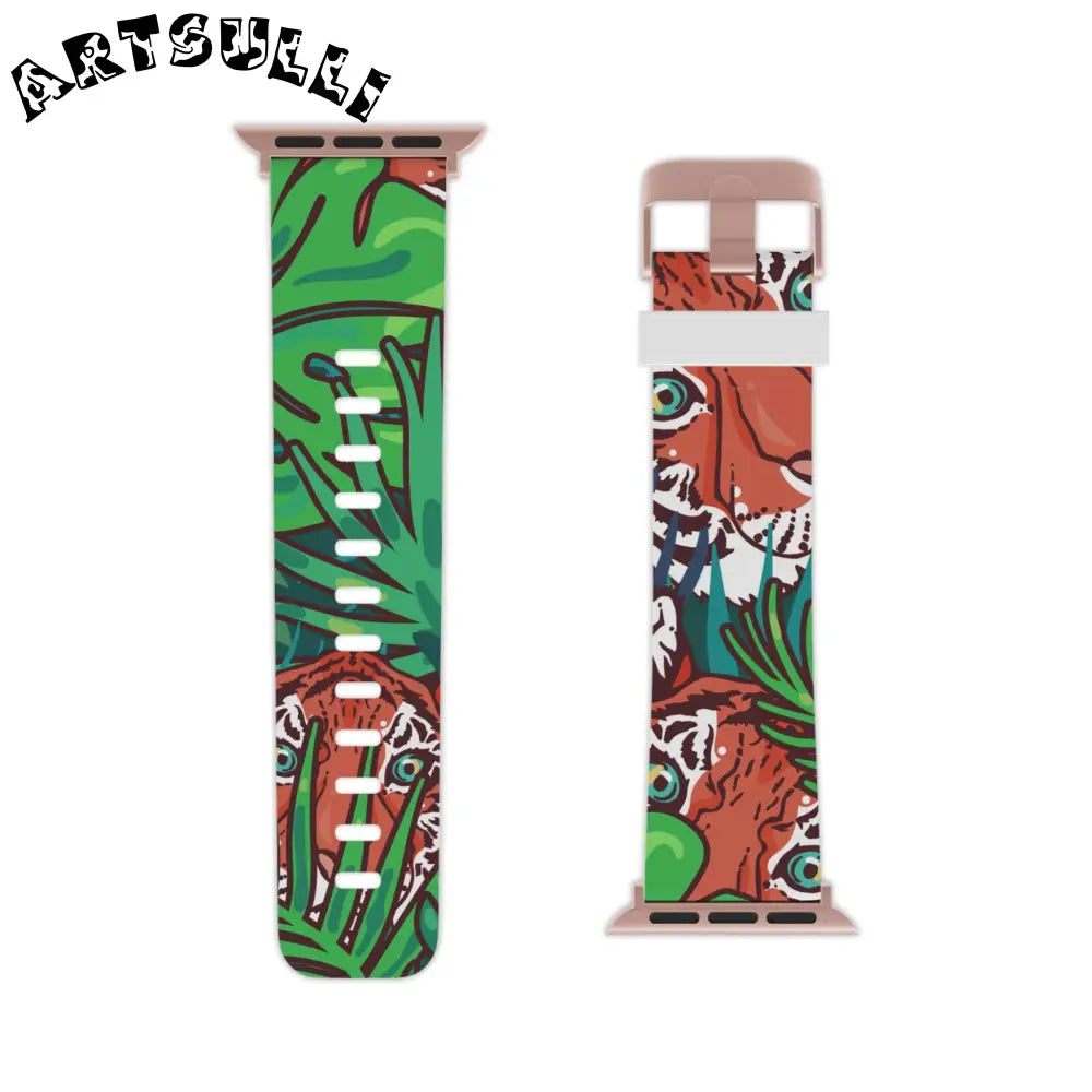 JAKKOUTTHEBXX Tropical Jungle Tigers Blue and Green Saturated Jungle