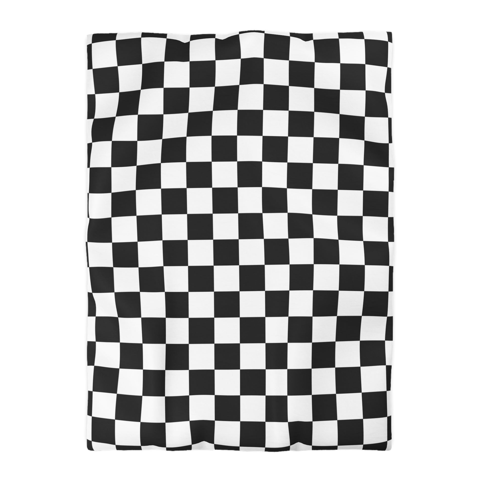 Checkerboard White and Black Microfiber Duvet Cover, Artsulli - Art is Long, Life is Short, Home Decor, Size, Twin XL, Color, Cream, , , 29752132938103095899