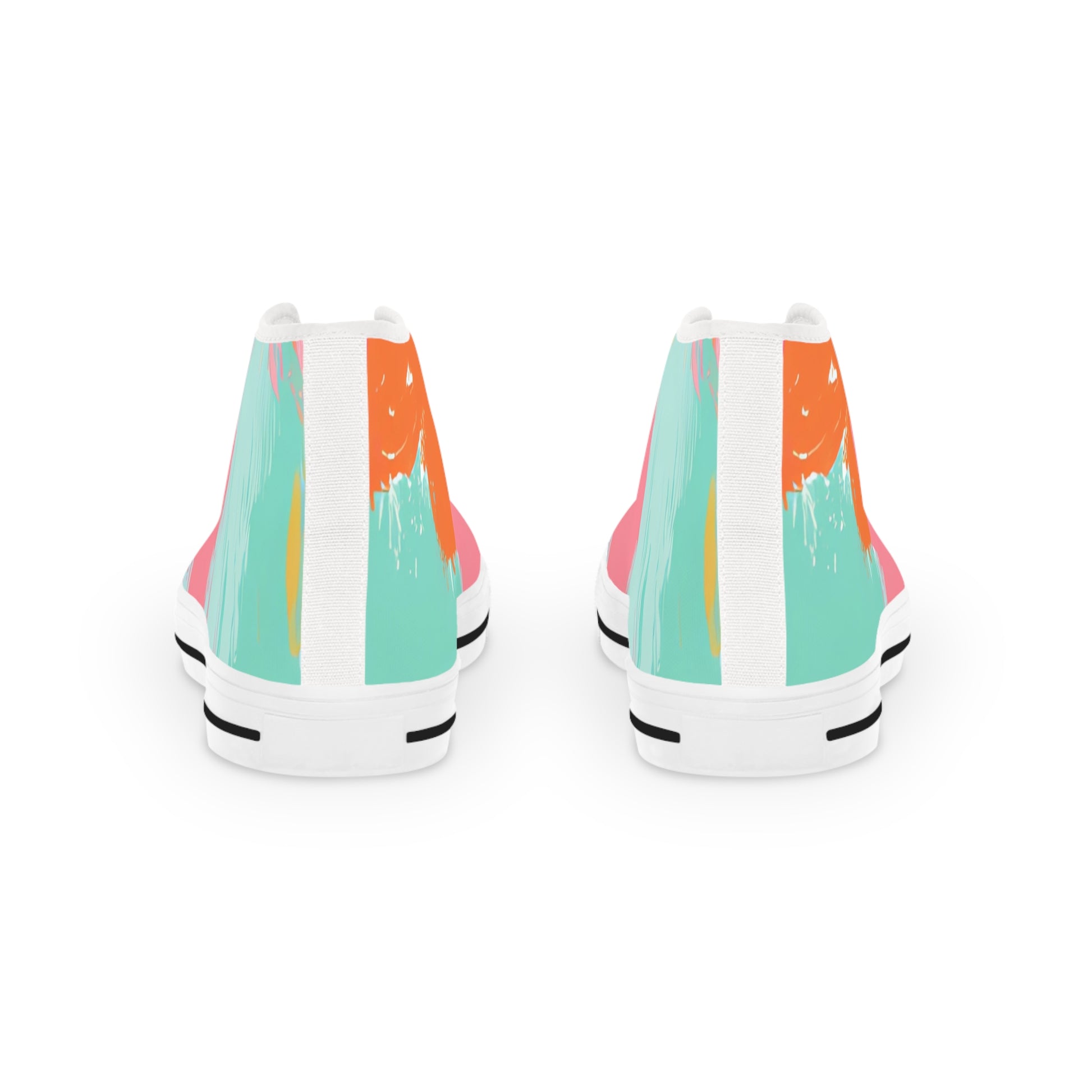 Preppy Pixel Bloom Men's High Top Sneakers, Artsulli - Art is Long, Life is Short, Shoes, , , , , , , 