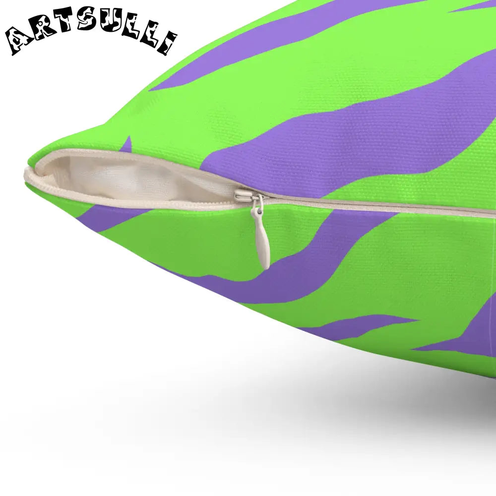 JAKKOUTTHEBXX Tyrannosaurus Print Green and Purple Spun Polyester