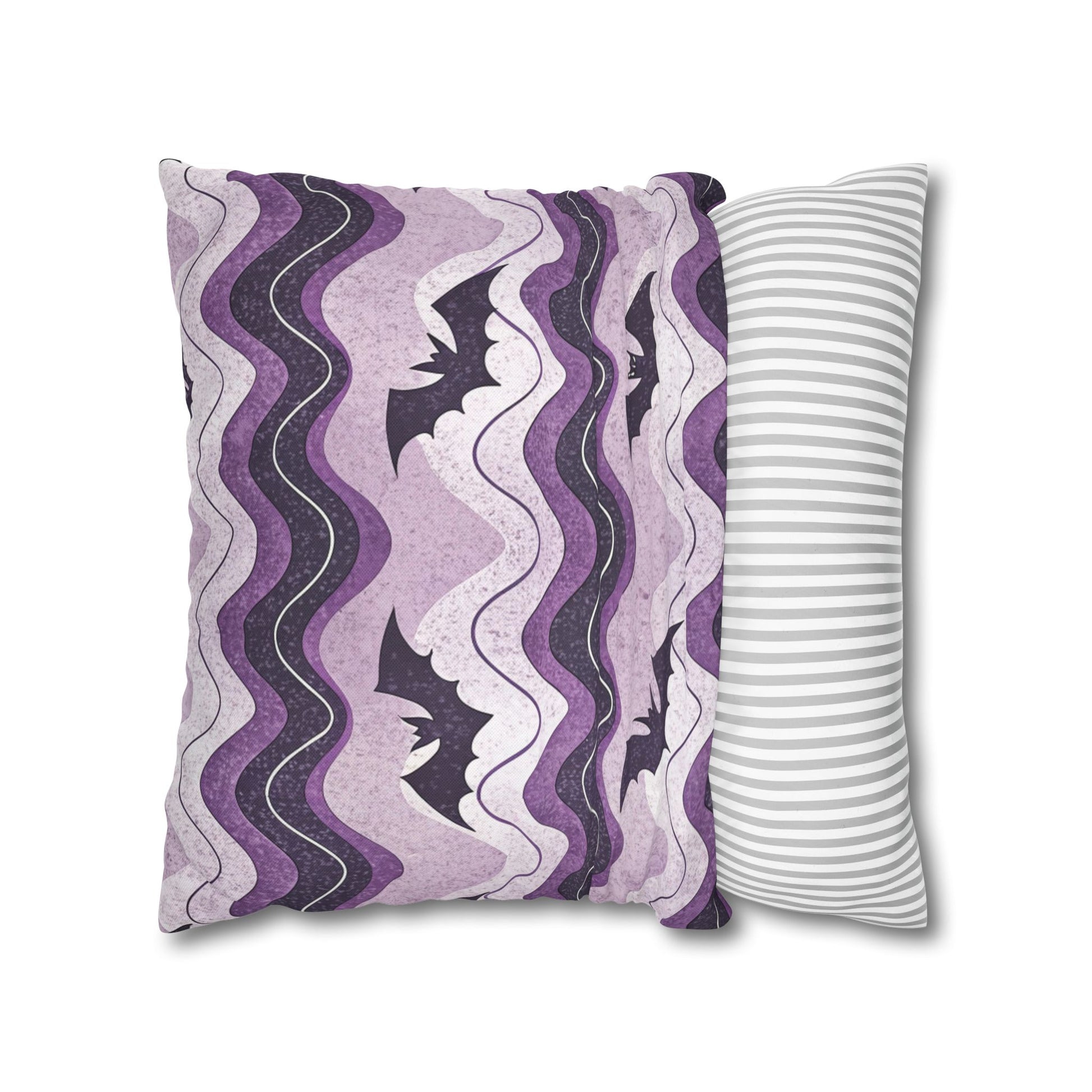 Bat Wave Spun Polyester Square Pillowcase, Artsulli - Art is Long, Life is Short, Home Decor, , , , , , , 
