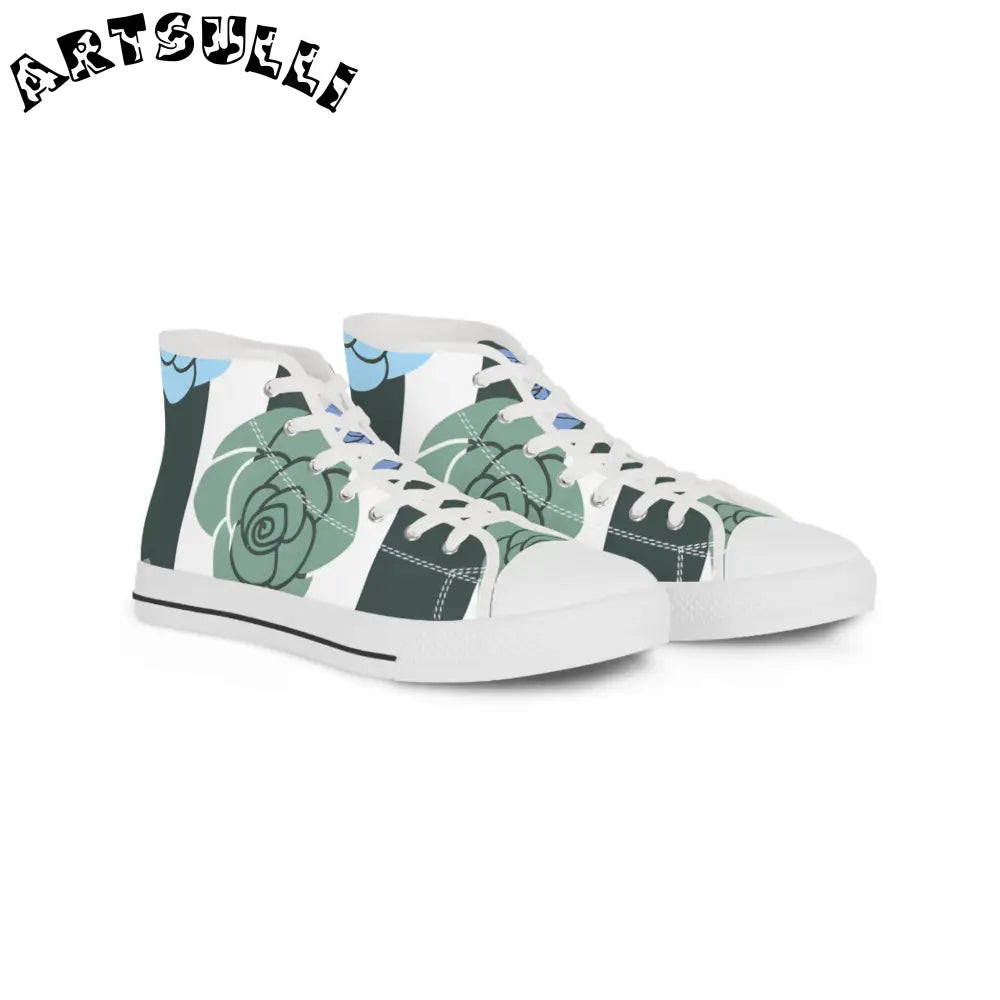 JAKKOUTTHEBXX Stripes x Roses Black and White Men’s High Top