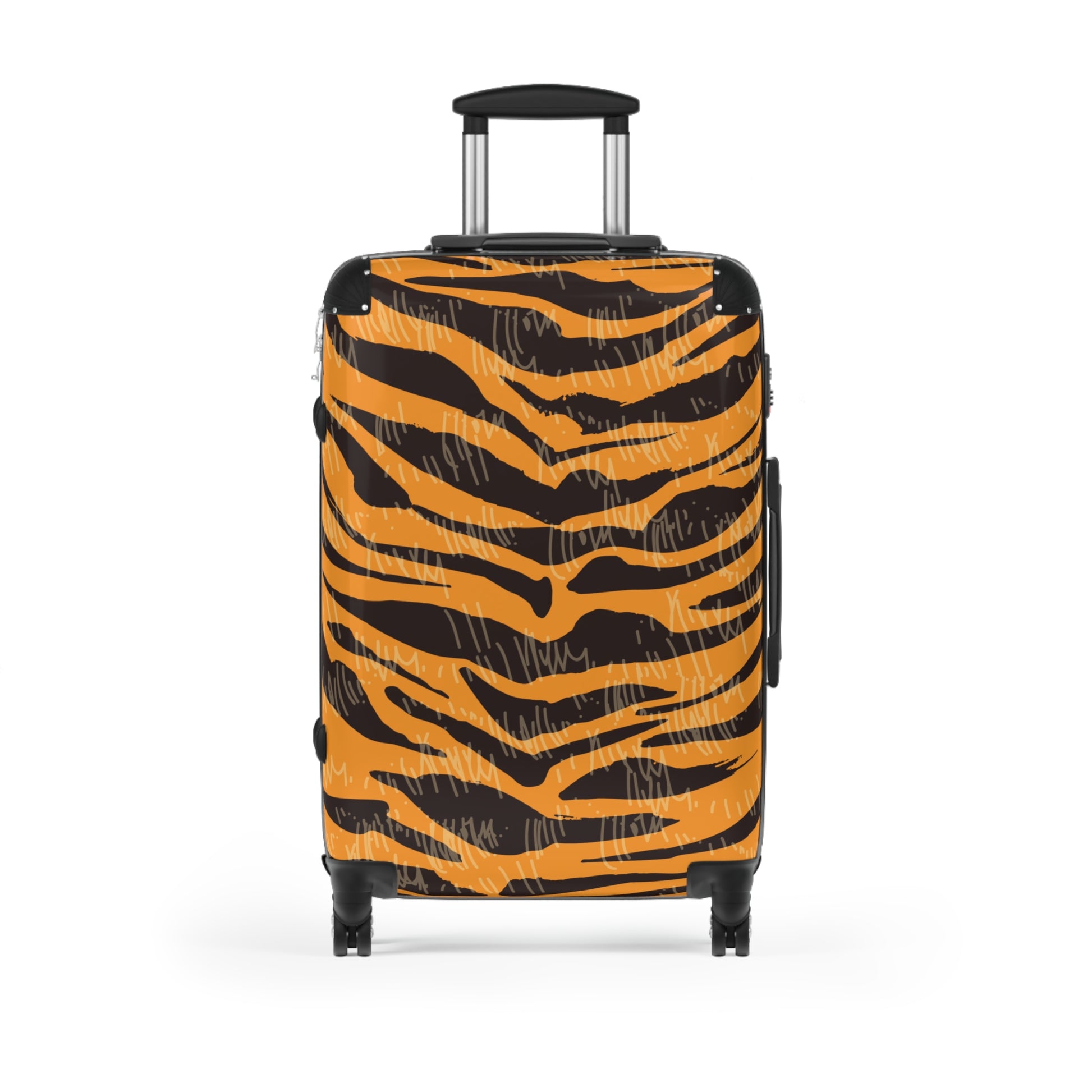 Tiger Scratches Orange & Black Suitcase, Artsulli - Art is Long, Life is Short, Bags, Size, Medium, Color, Black, , , 13064135768004