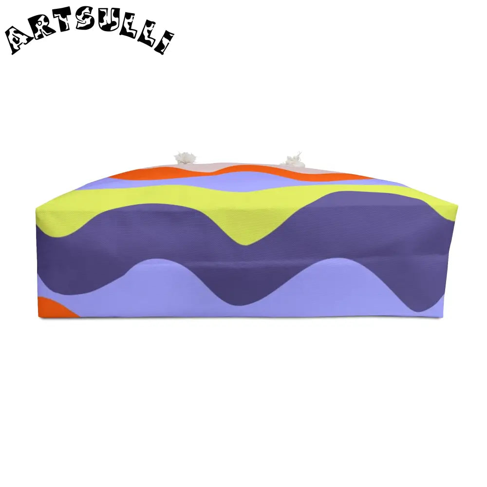 JAKKOUTTHEBXX Waves Red and Blue Weekender Bag JAKKOUTTHEBXX