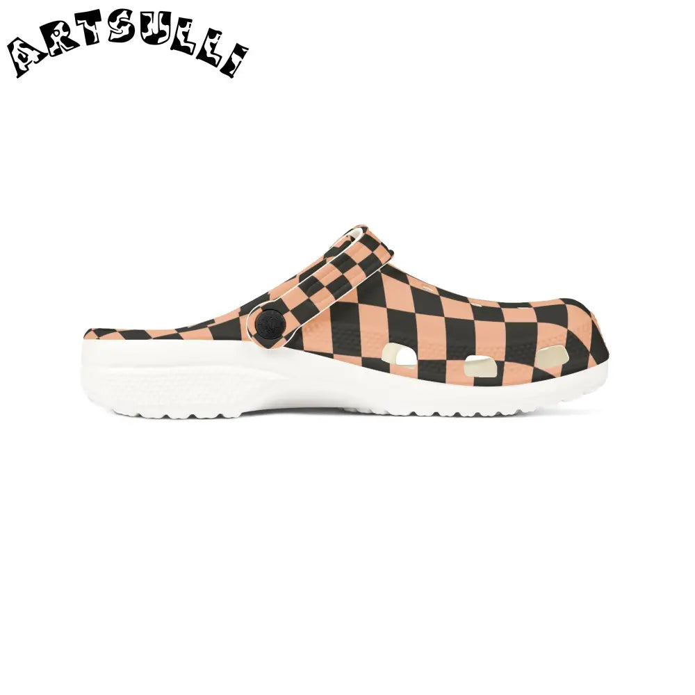 JAKKOUTTHEBXX Checkerboard II Soft Orange and Black EVA Foam Rubber