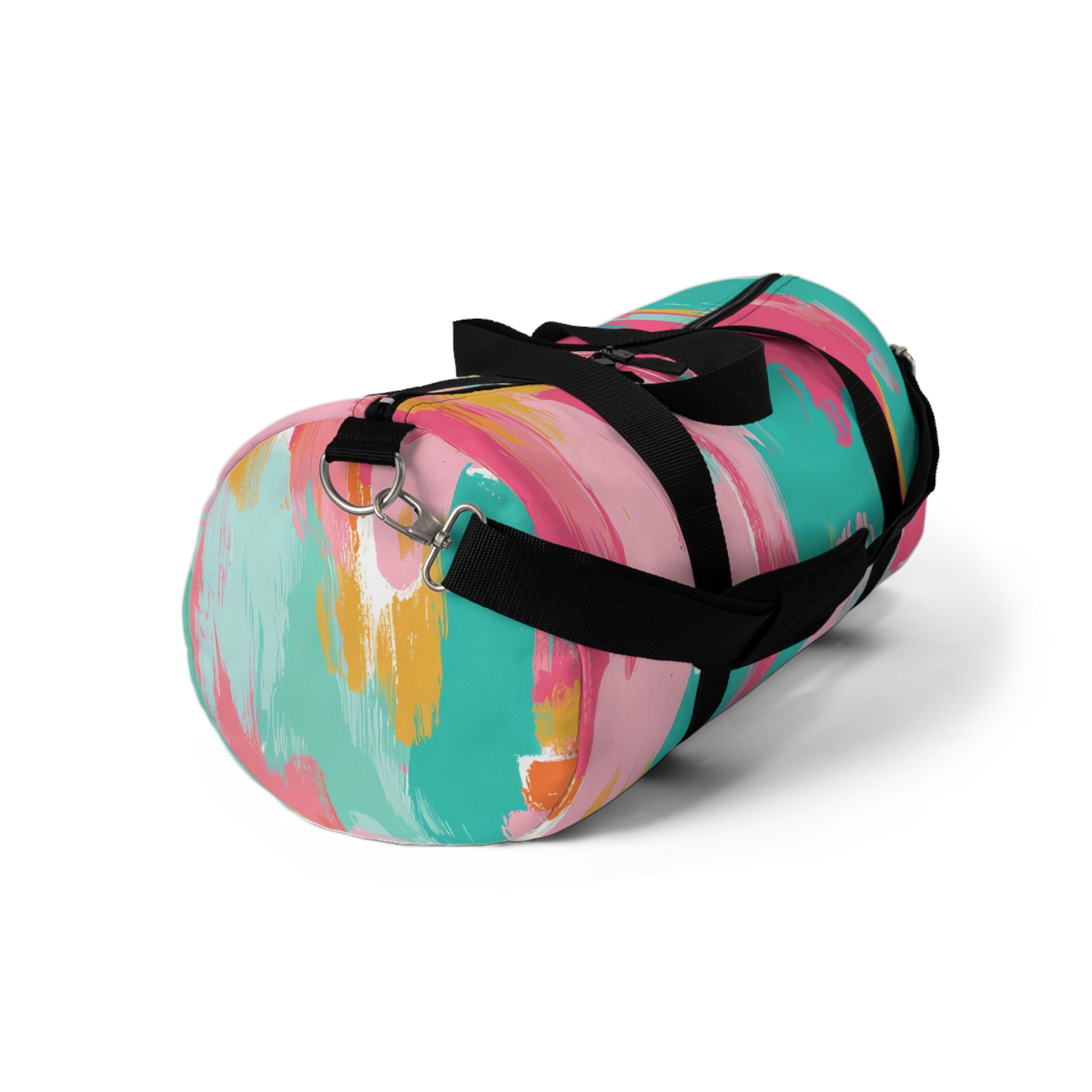 Preppy Pixel Bloom Duffel Bag, Artsulli - Art is Long, Life is Short, Bags, , , , , , , 