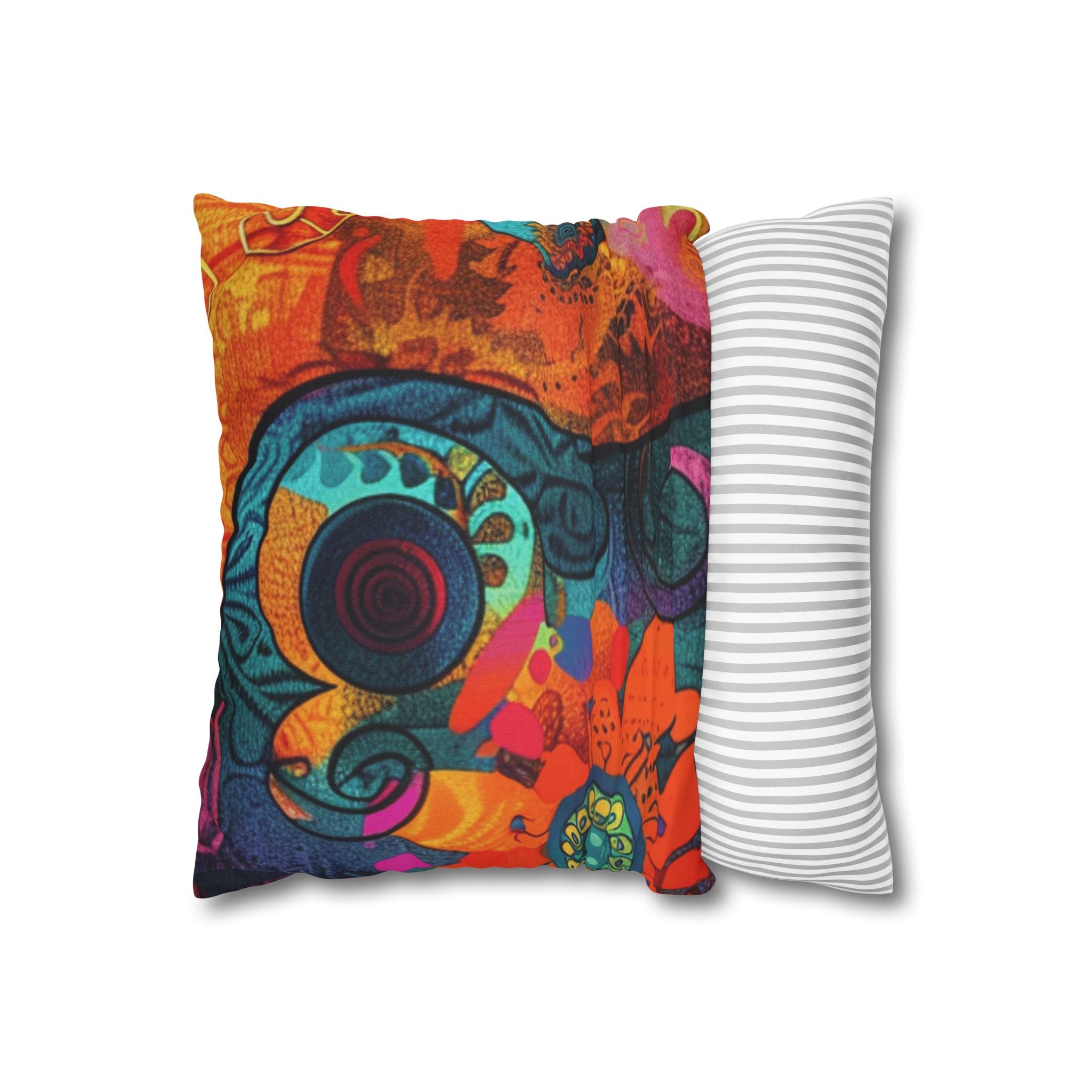 Spun Polyester Square Pillowcase