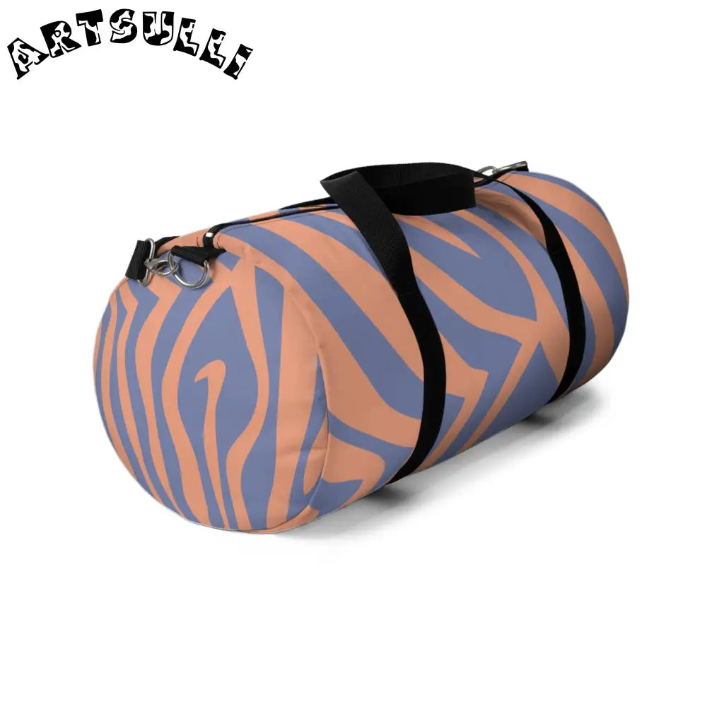 JAKKOUTTHEBXX Custom-Printed Melting Zebra Stripes Duffel Bag 2025