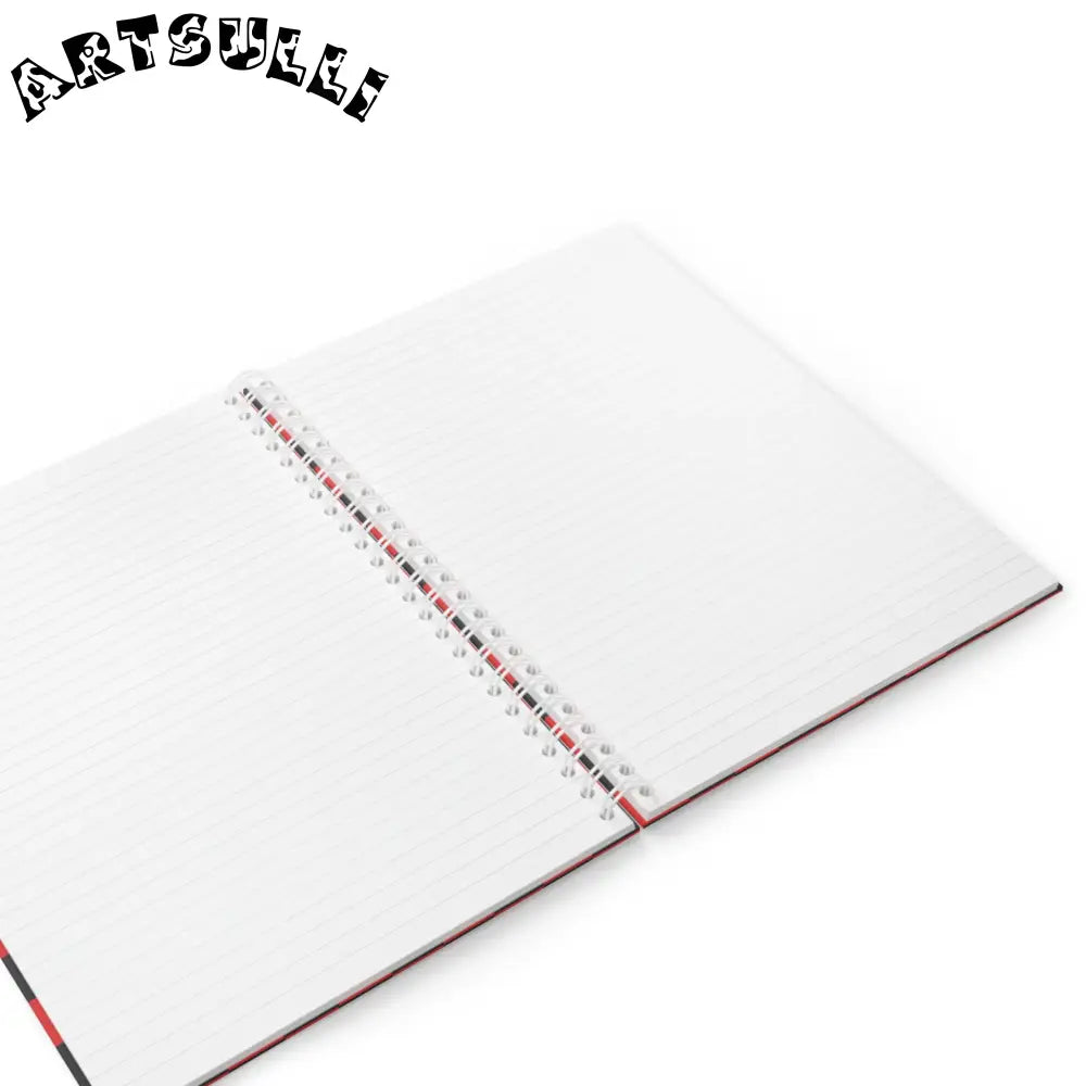JAKKOUTTHEBXX Checkerboard Red and Black Spiral Notebook