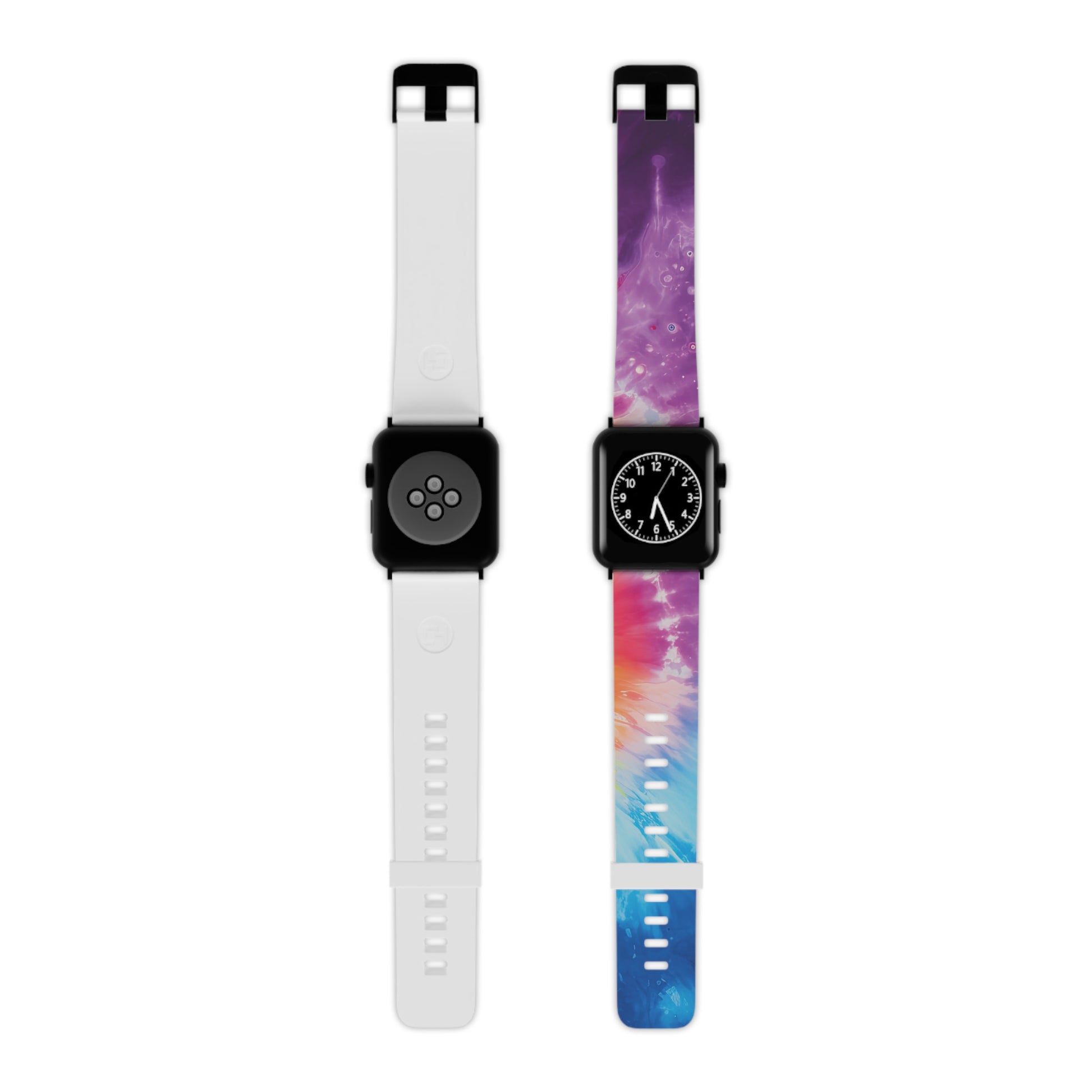 Tie Dye Watch Band for Apple Watch, Artsulli - Art is Long, Life is Short, Accessories, Size, 8'' × 0.75'' / 38 - 40 mm, Color, Black, , , 30084370349403258842