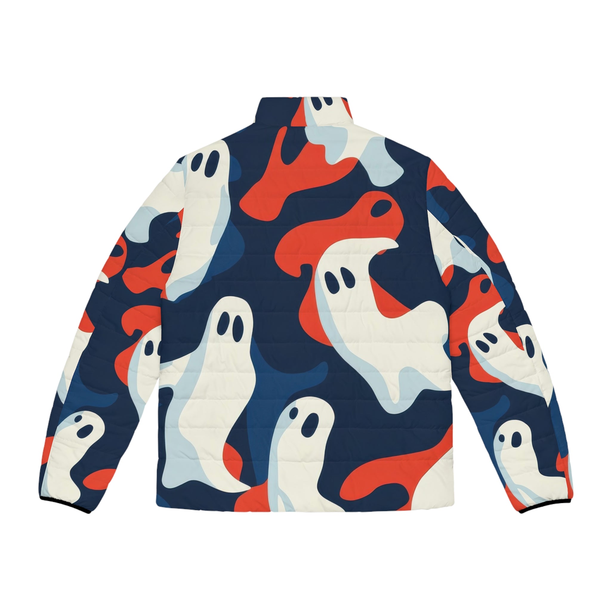 Camo Ghosts Men's Puffer Jacket (AOP), Artsulli - Art is Long, Life is Short, All Over Prints, , , , , , , 