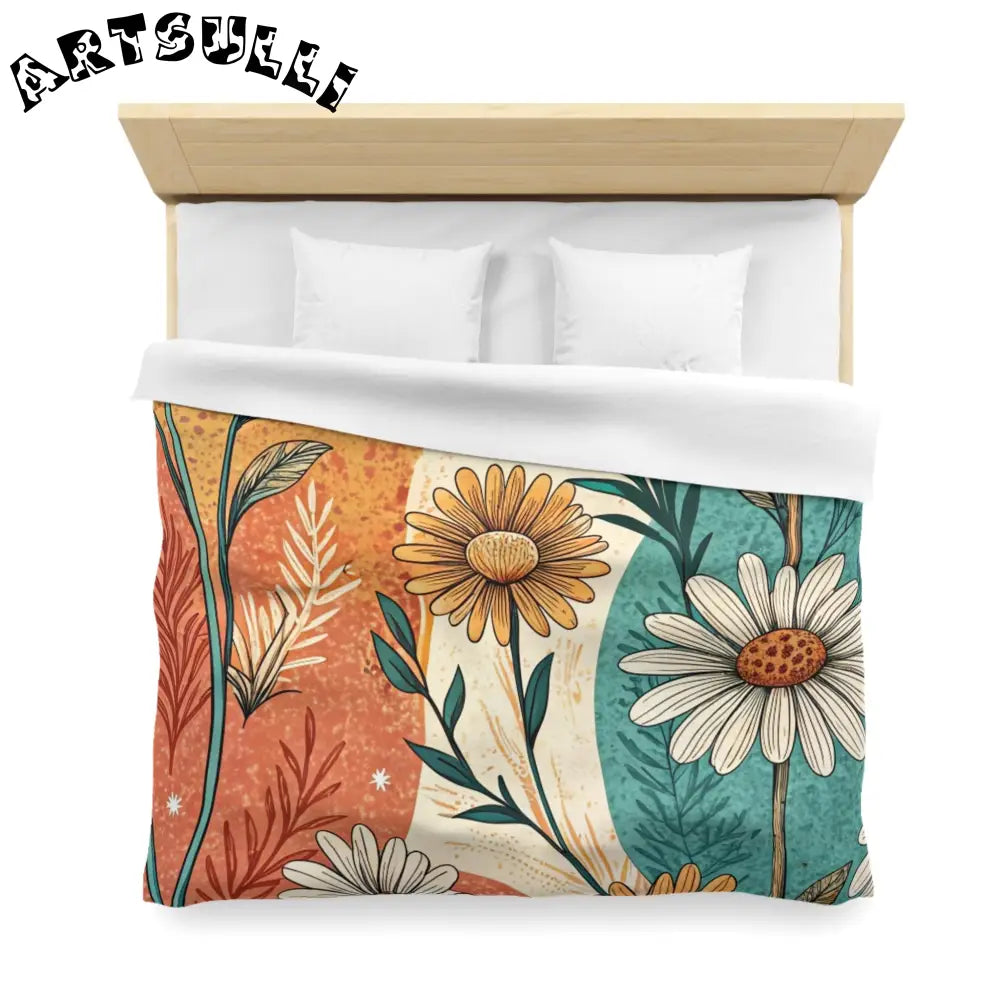 JAKKOUTTHEBXX Retro Daisy Dream Microfiber Duvet Cover JAKKOUTTHEBXX