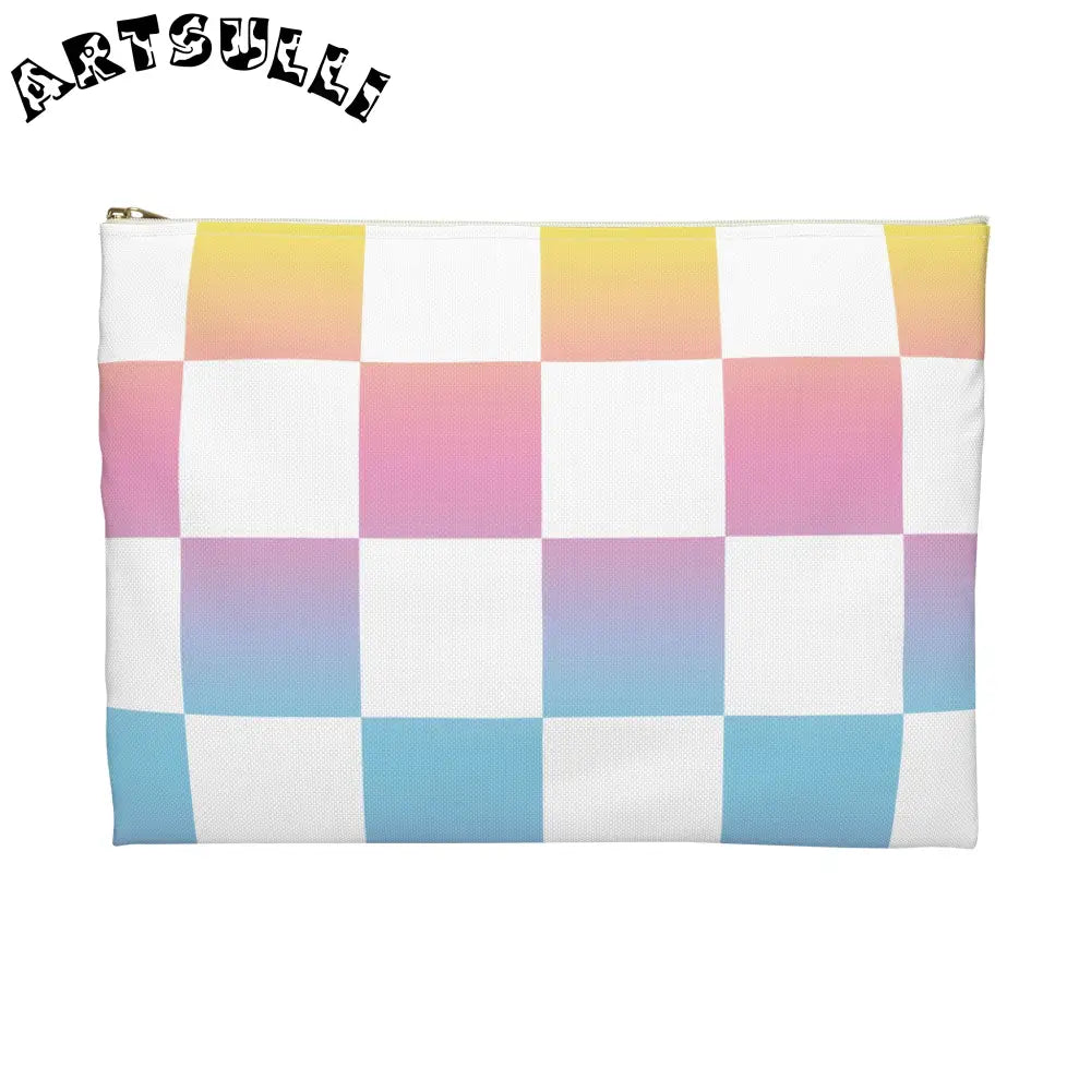 JAKKOUTTHEBXX Vaporwave Check Accessory Pouch JAKKOUTTHEBXX Artsulli