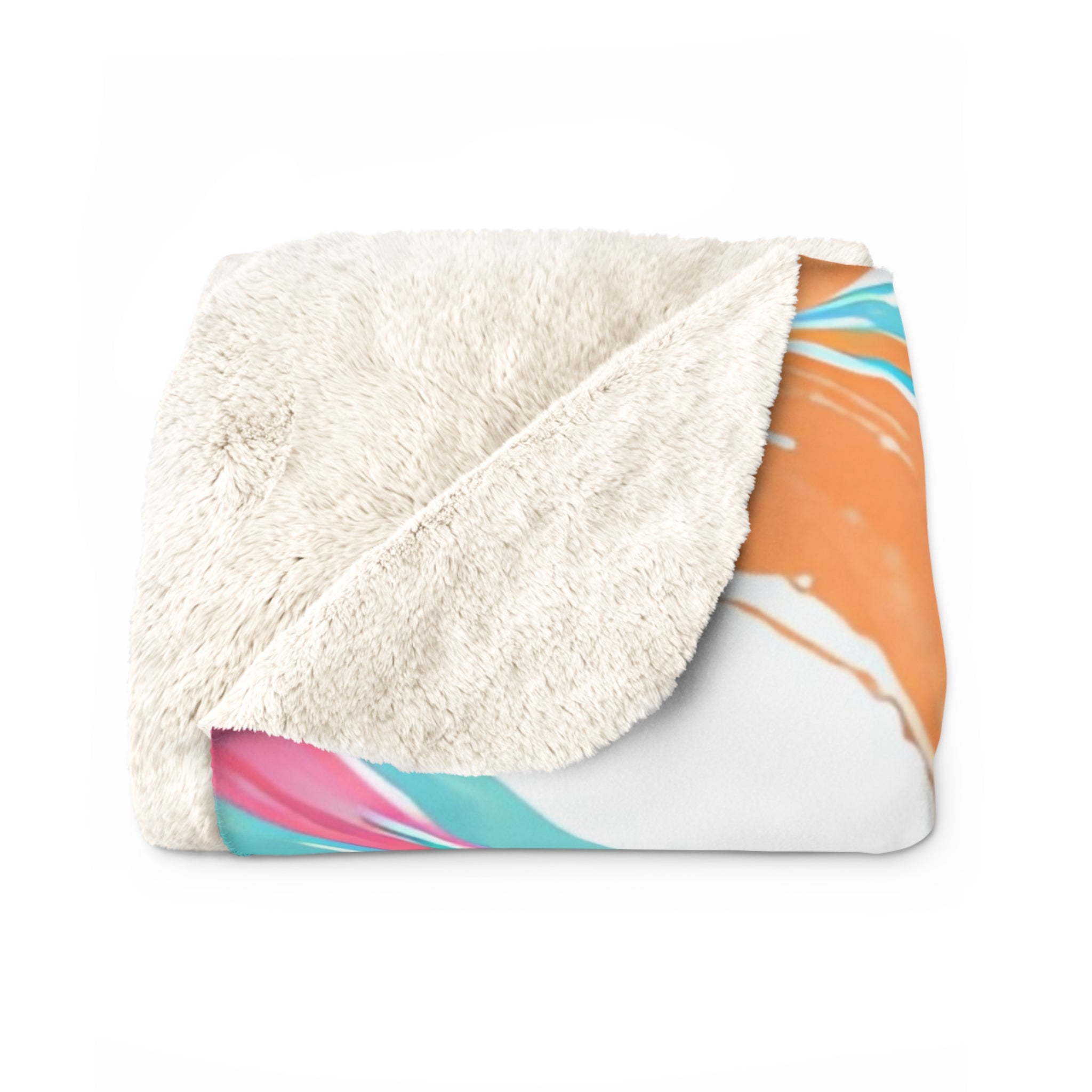 Liquid Pastel Spill Multi-Color Sherpa Fleece Blanket, Artsulli - Art is Long, Life is Short, Home Decor, , , , , , , 