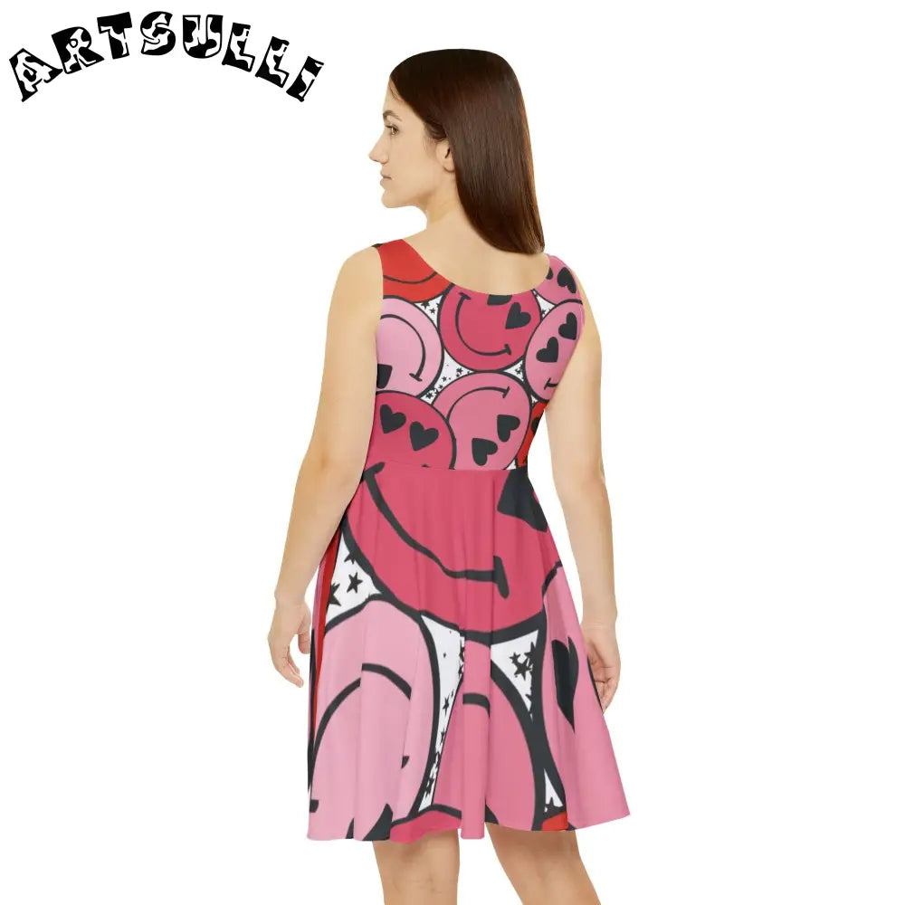 JAKKOUTTHEBXX Smiley Face x Heart Eyes Pink and Red Women’s Skater