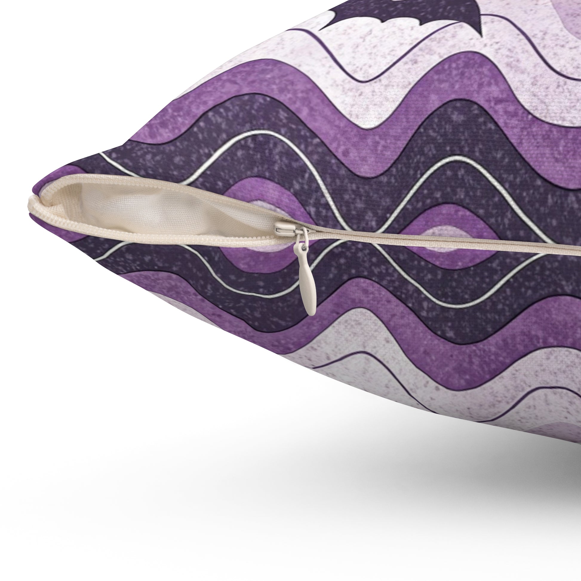 Bat Wave Spun Polyester Square Pillow, Artsulli - Art is Long, Life is Short, Home Decor, , , , , , , 