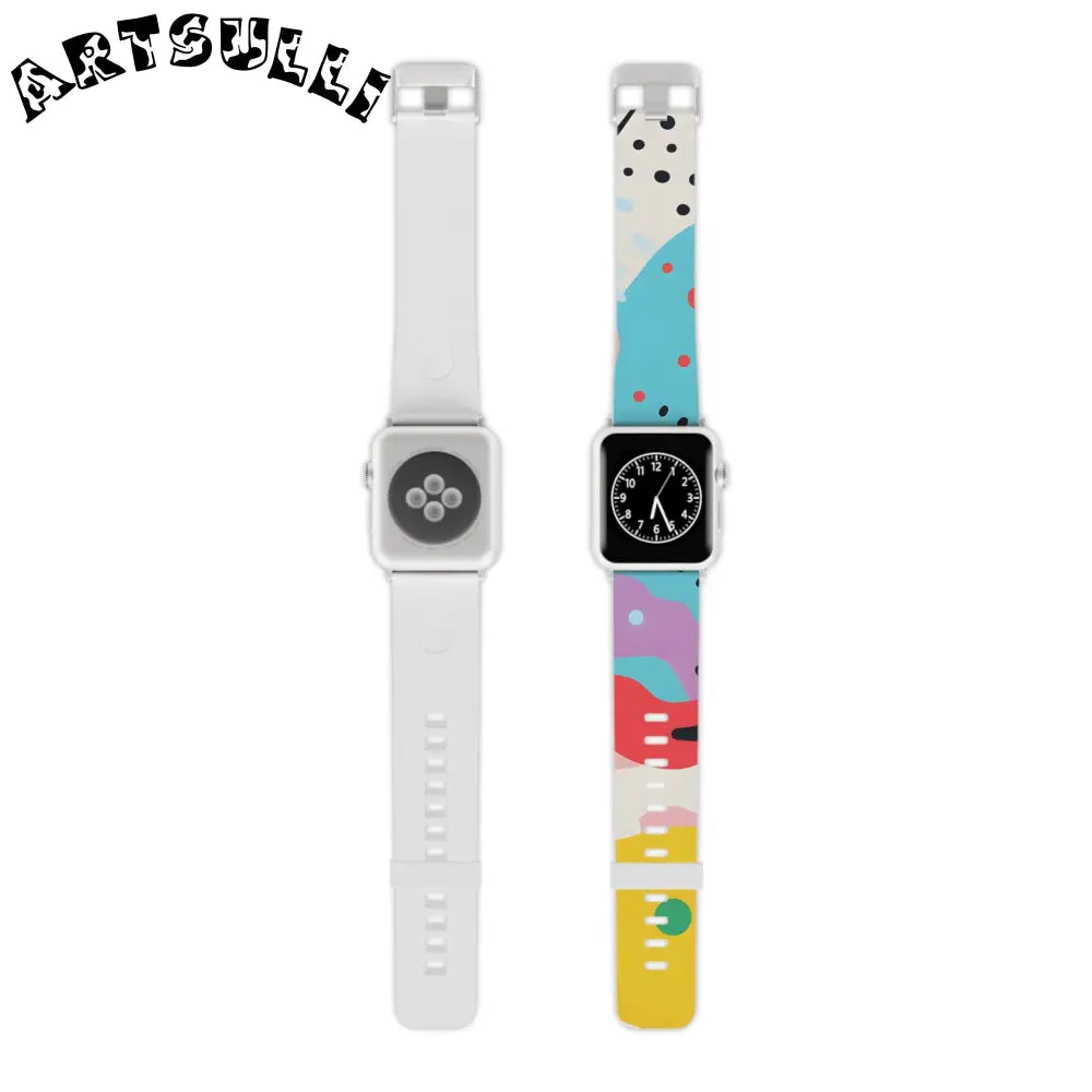 JAKKOUTTHEBXX Colorful Abstract Shapes Surreal Watch Band for Apple