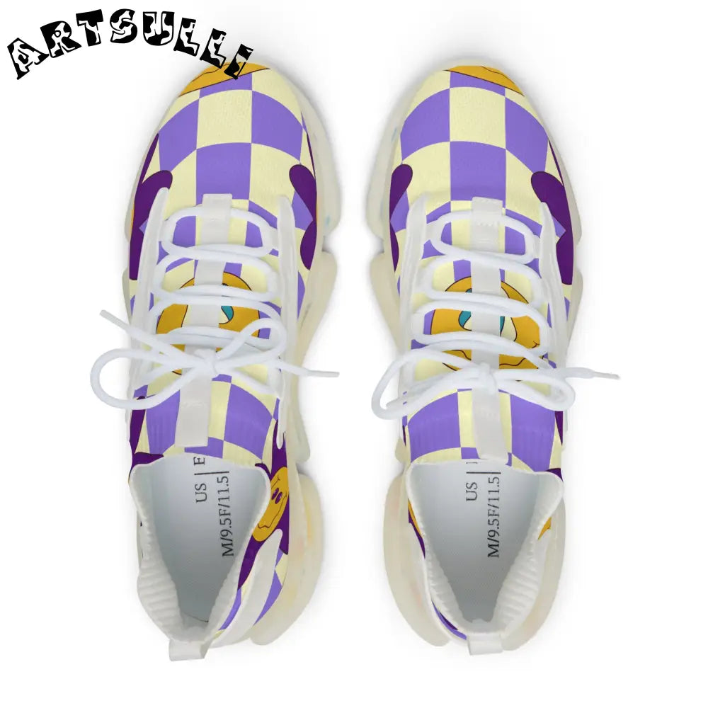 JAKKOUTTHEBXX Trippy Flower Power Motifs Men’s Mesh Sneakers