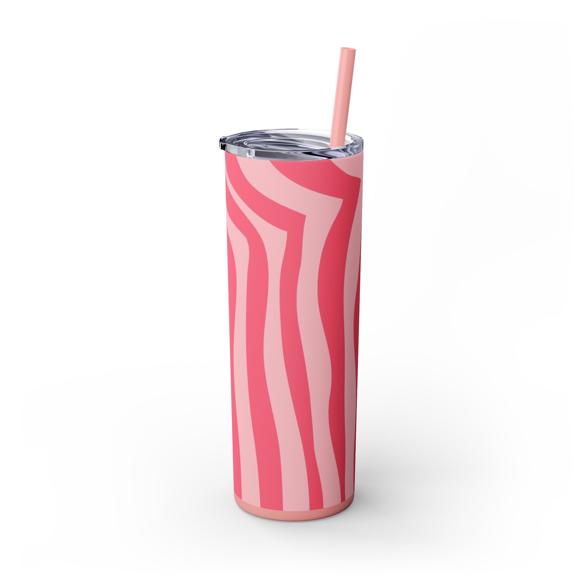 Nagels Pink Zebra Skinny Tumbler with Straw, 20oz, Artsulli - Art is Long, Life is Short, Mug, , , , , , , 