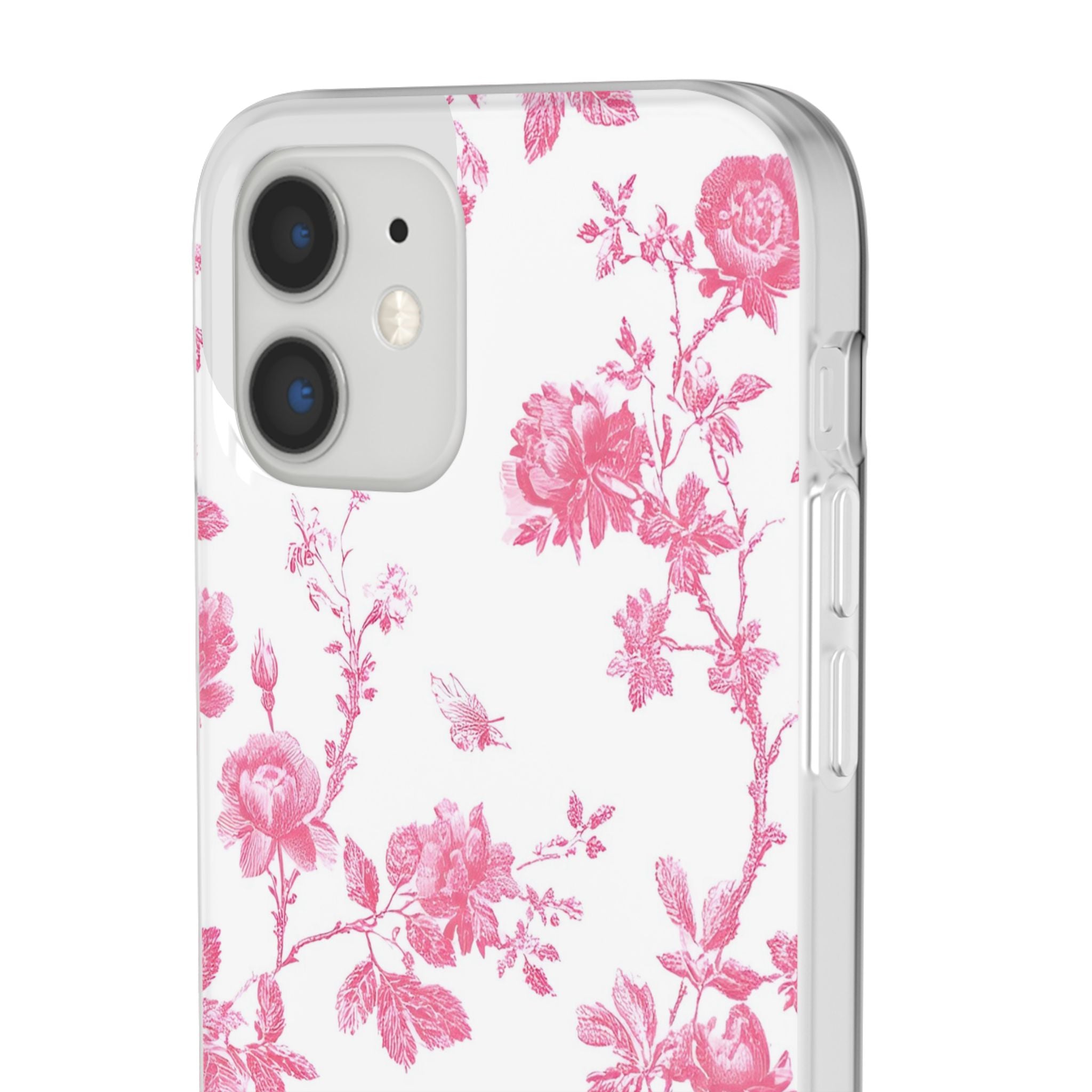 Pink and White Floral iPhone Case