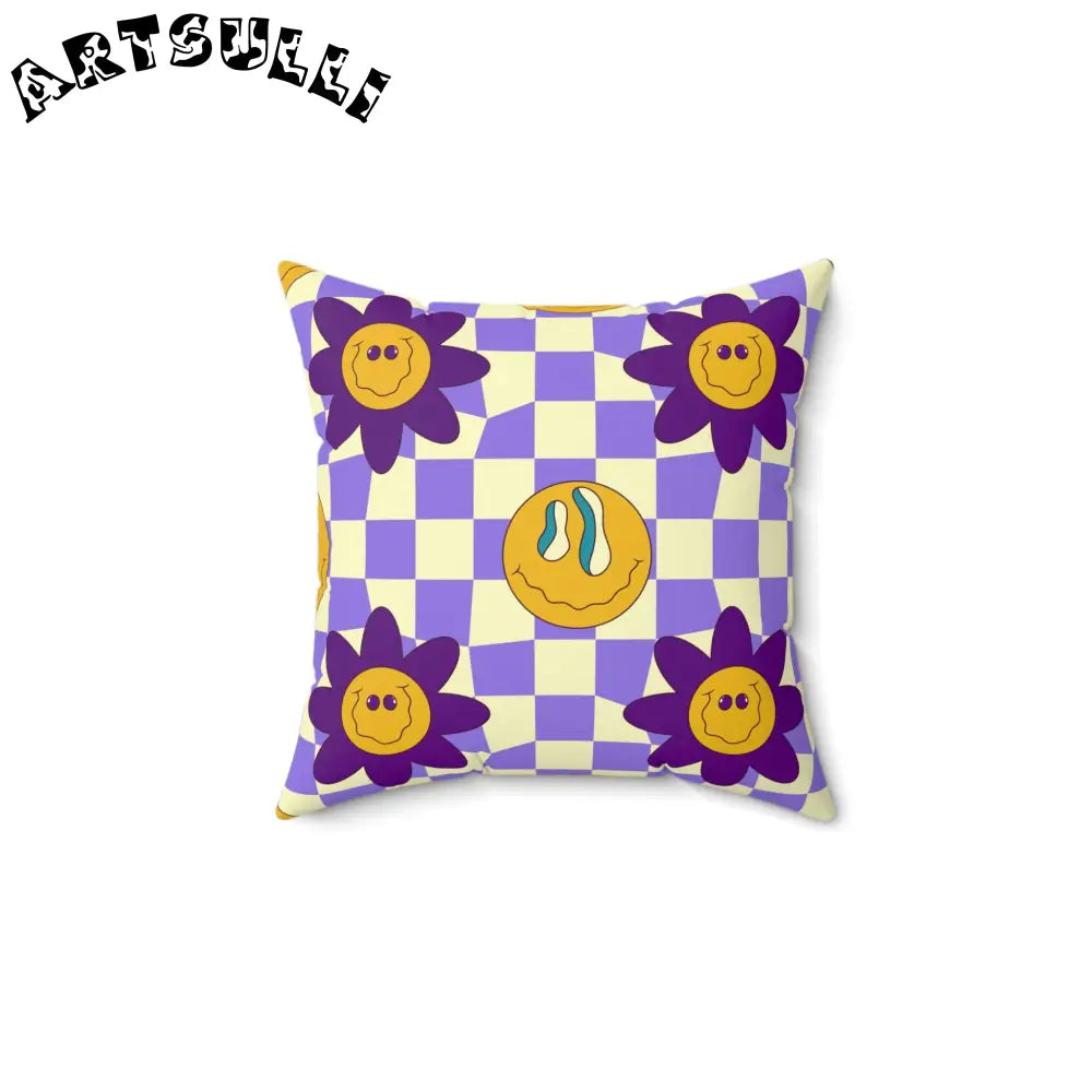 JAKKOUTTHEBXX Trippy Flower Power Motifs Spun Polyester Square