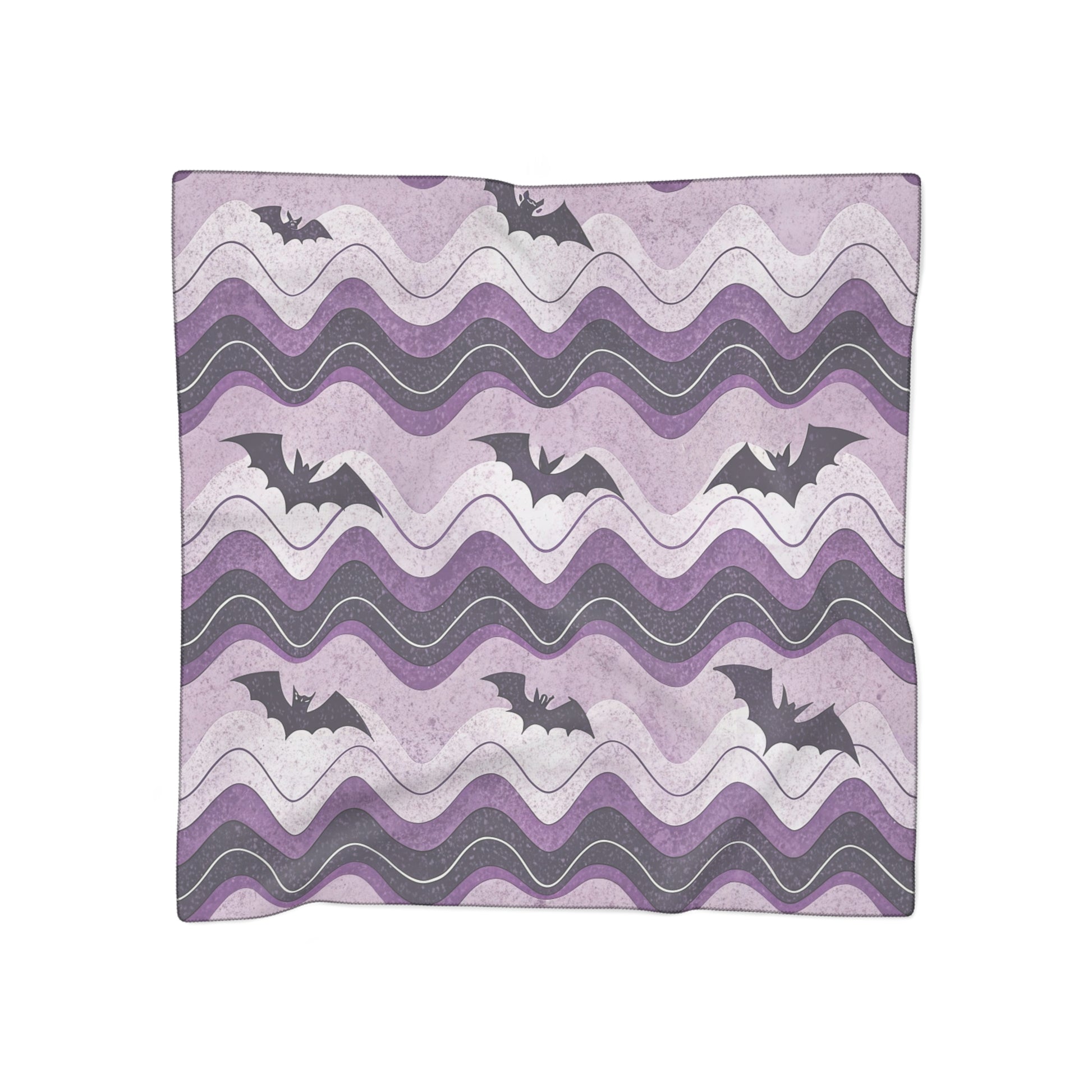 Bat Wave Poly Scarf, Artsulli - Art is Long, Life is Short, Accessories, Color, Poly chiffon, Size, 50" × 50", , , 31657245568720