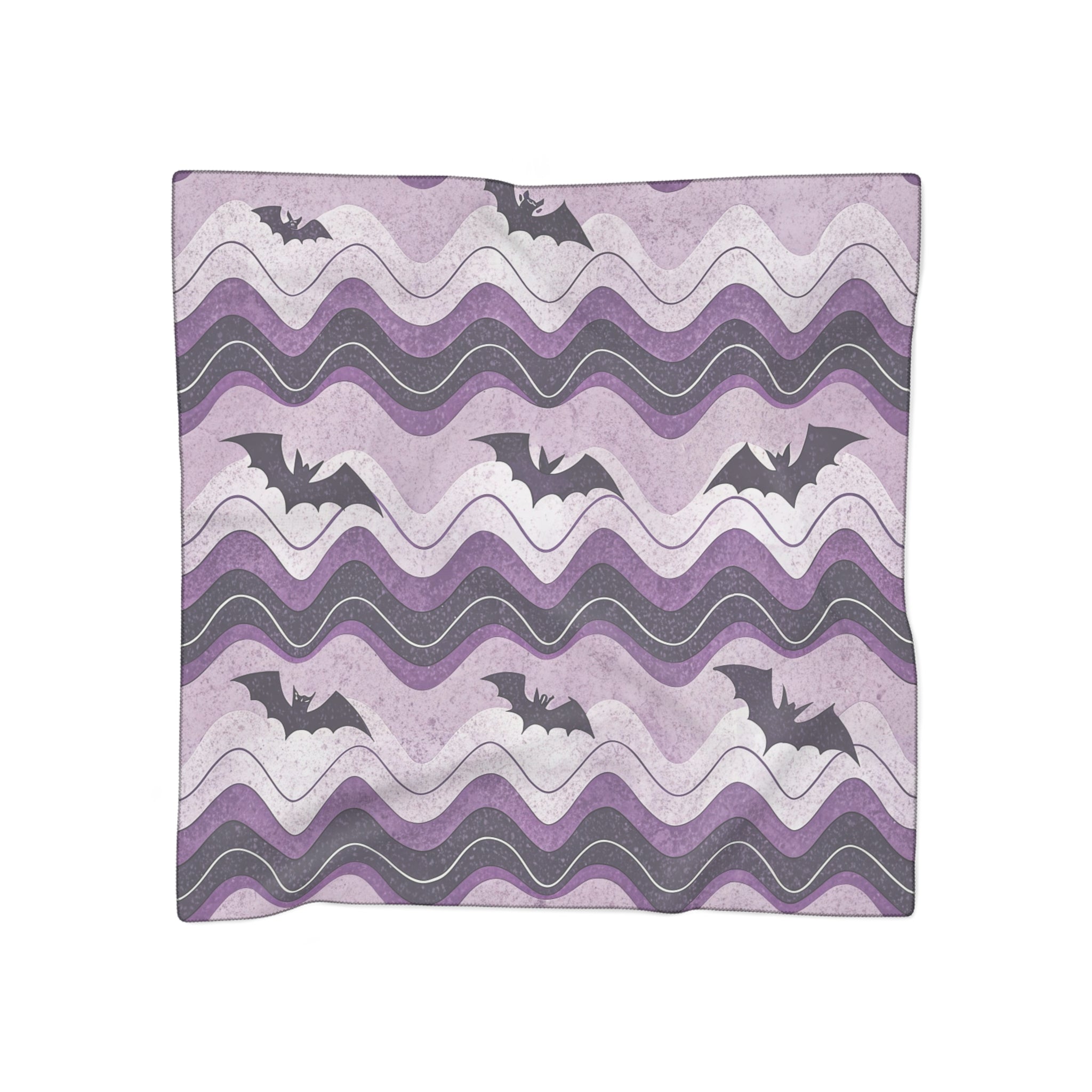 Bat Wave Poly Scarf, Artsulli - Art is Long, Life is Short, Accessories, Color, Poly chiffon, Size, 50" × 50", , , 31657245568720