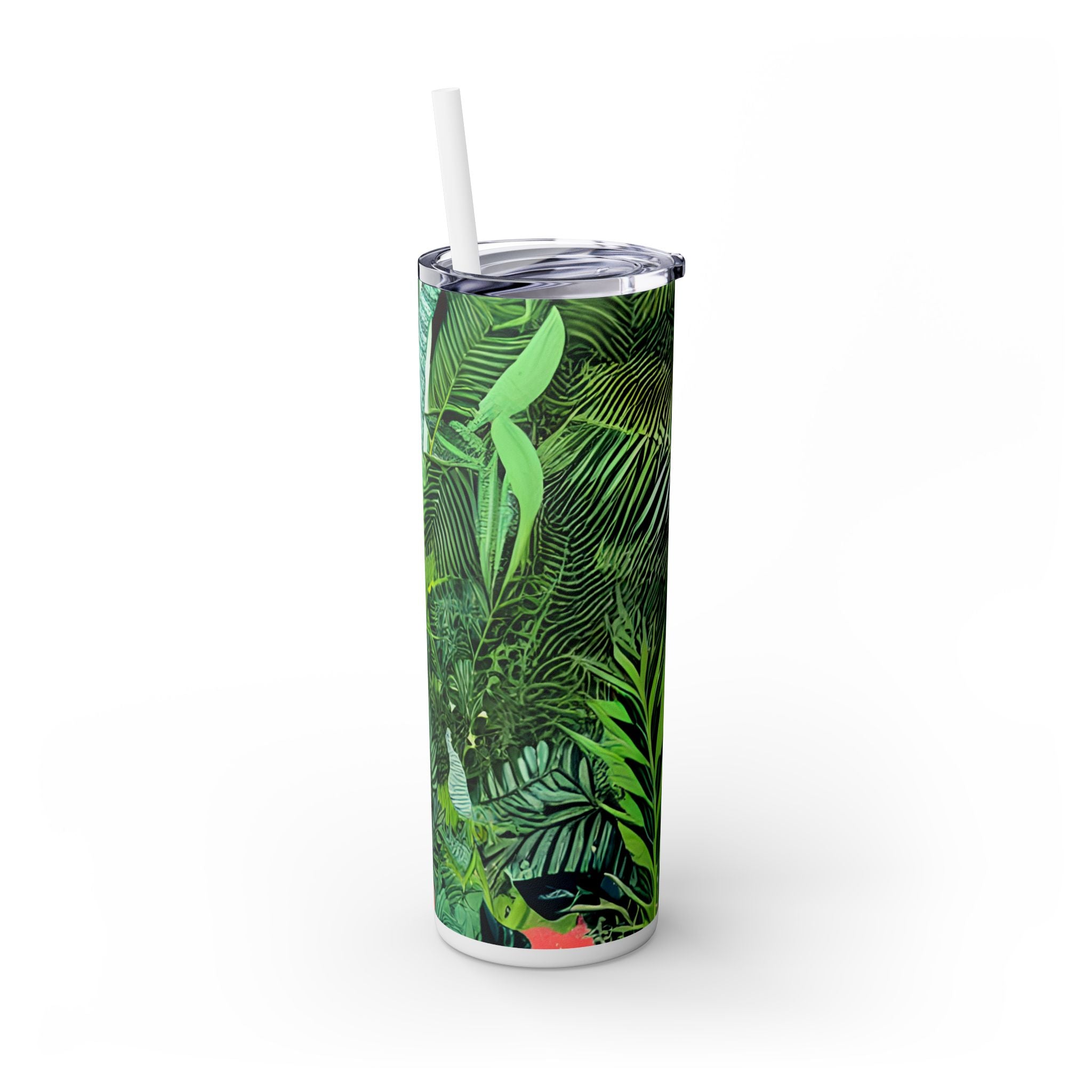 Jungle Zebra Art Skinny Tumbler with Straw, 20oz, Artsulli - Art is Long, Life is Short, Mug, , , , , , , 