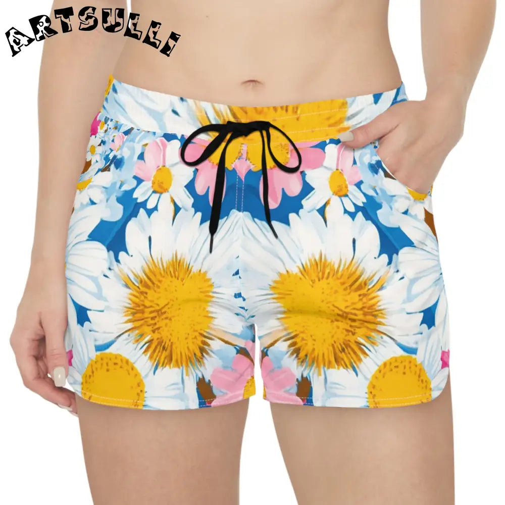 JAKKOUTTHEBXX CDG Daisy Dream Blue Women’s Casual Shorts (AOP)