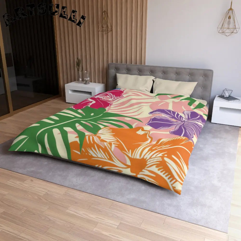 JAKKOUTTHEBXX Tropical Floral High Quality Duvet Cover 2025