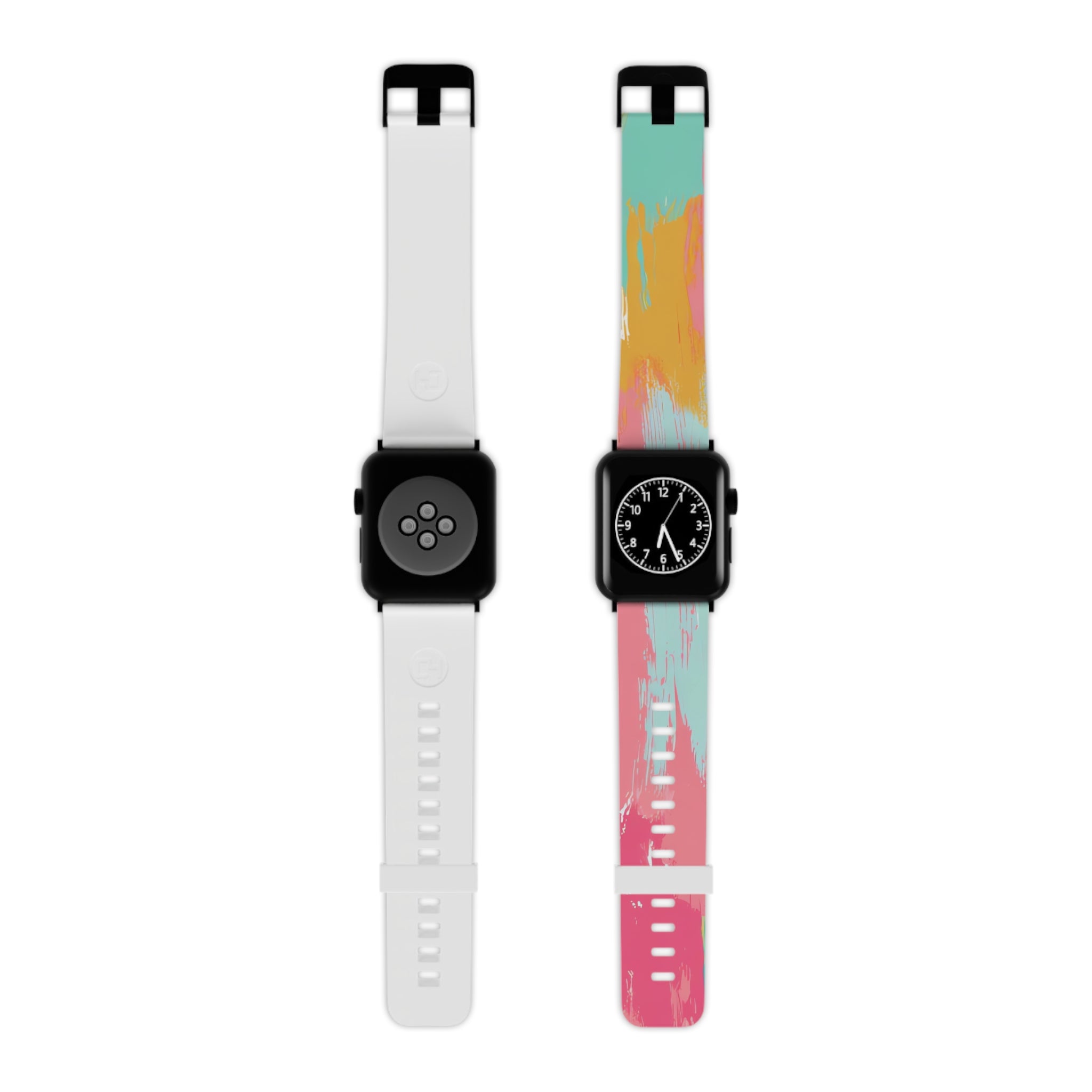 Preppy Pixel Bloom Watch Band for Apple Watch, Artsulli - Art is Long, Life is Short, Accessories, Size, 7.5'' × 0.75'' / 38 - 40 mm, Color, Black, , , 81328255075956147706