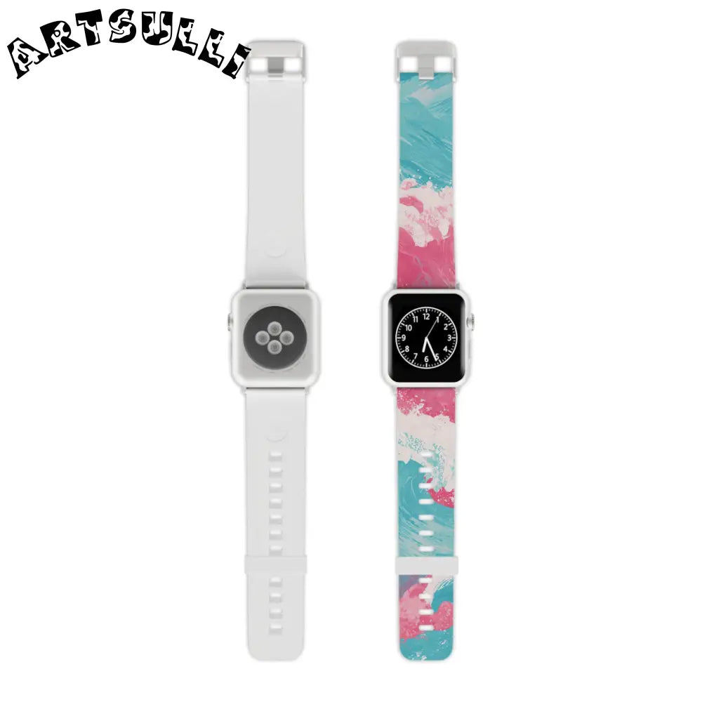 JAKKOUTTHEBXX The Great Pastelwave Pink and Blue Watch Band
