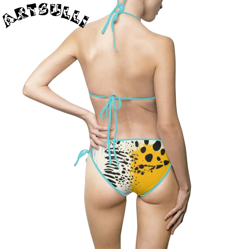 JAKKOUTTHEBXX Rae Zebra Rhapsody Women’s Bikini Swimsuit (AOP)