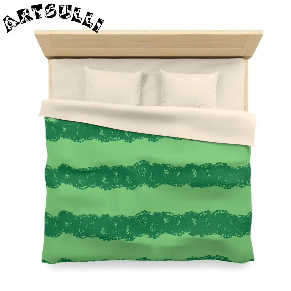 JAKKOUTTHEBXX Watermelon Green Microfiber Duvet Cover JAKKOUTTHEBXX