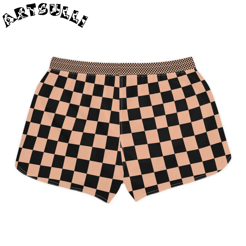 JAKKOUTTHEBXX Checkerboard Soft Orange and Black Women’s Casual