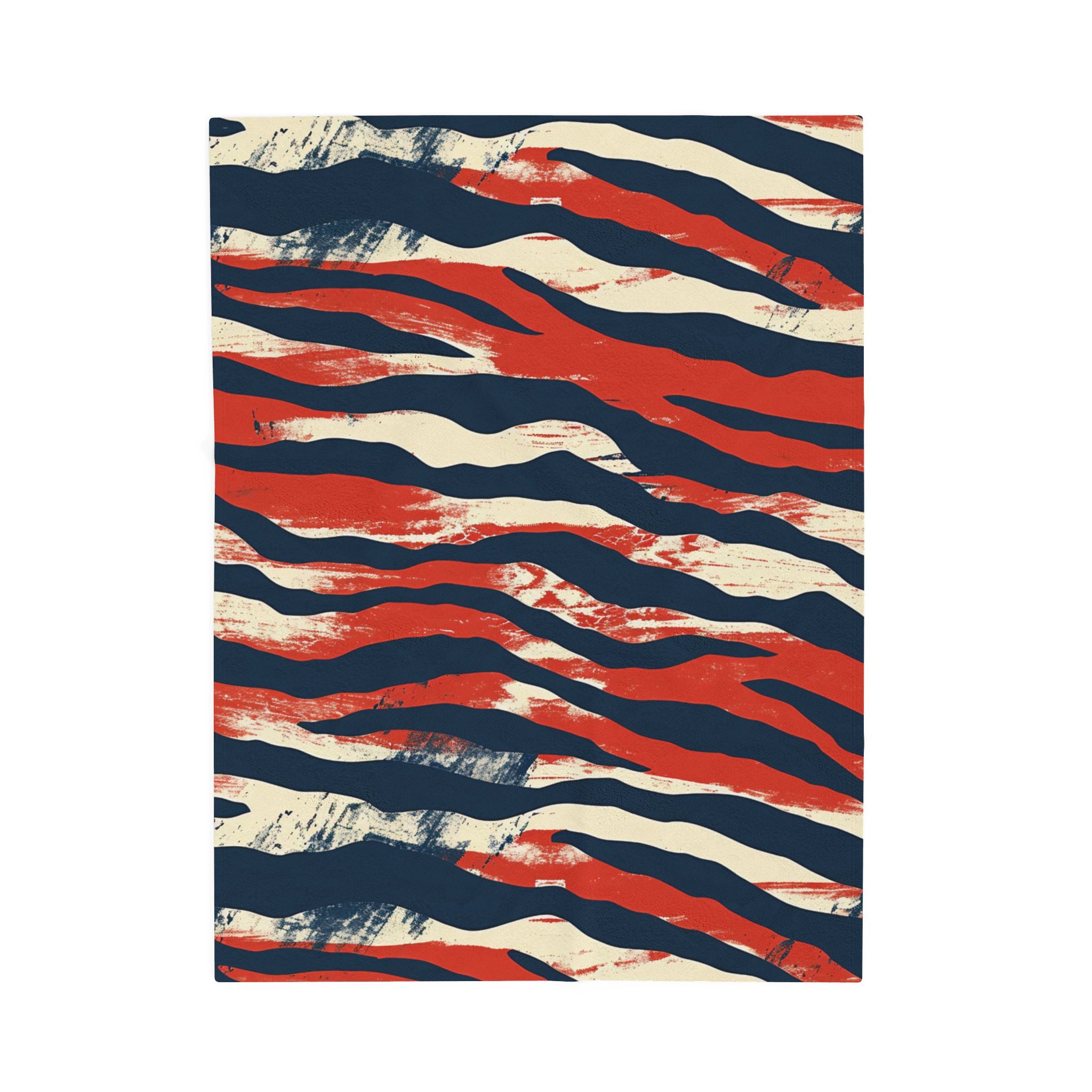 Capricious Tiger Wave Velveteen Plush Blanket, Artsulli - Art is Long, Life is Short, All Over Prints, Size, 30" × 40", , , , , 20758518466140