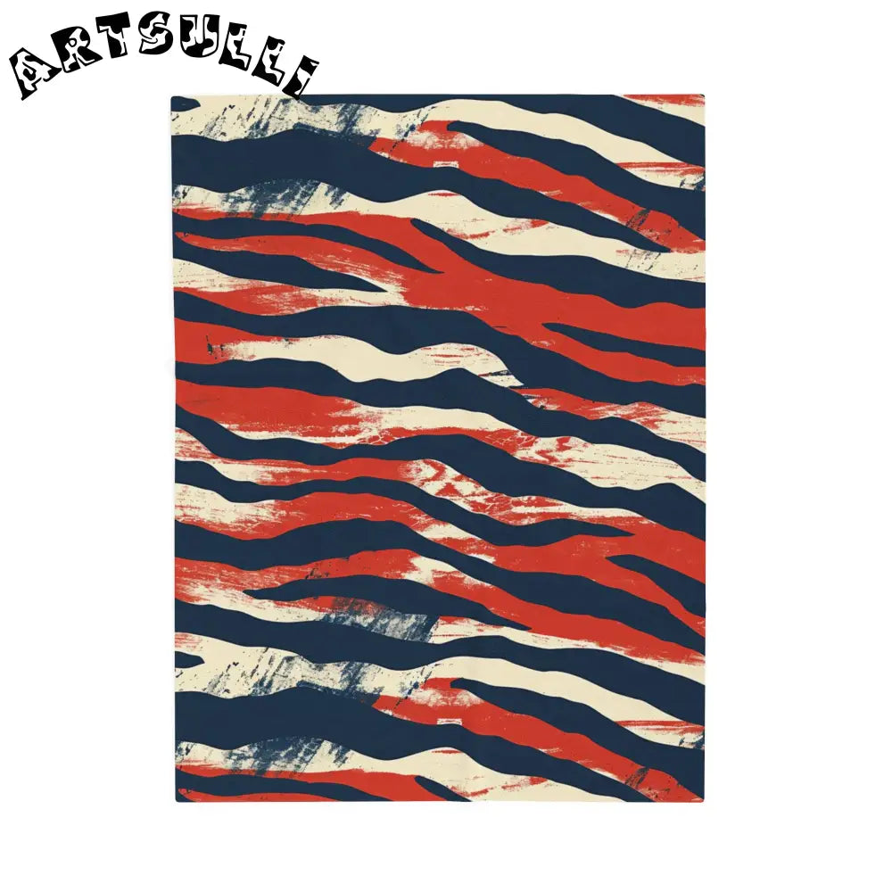 JAKKOUTTHEBXX Capricious Tiger Wave Velveteen Plush Blanket