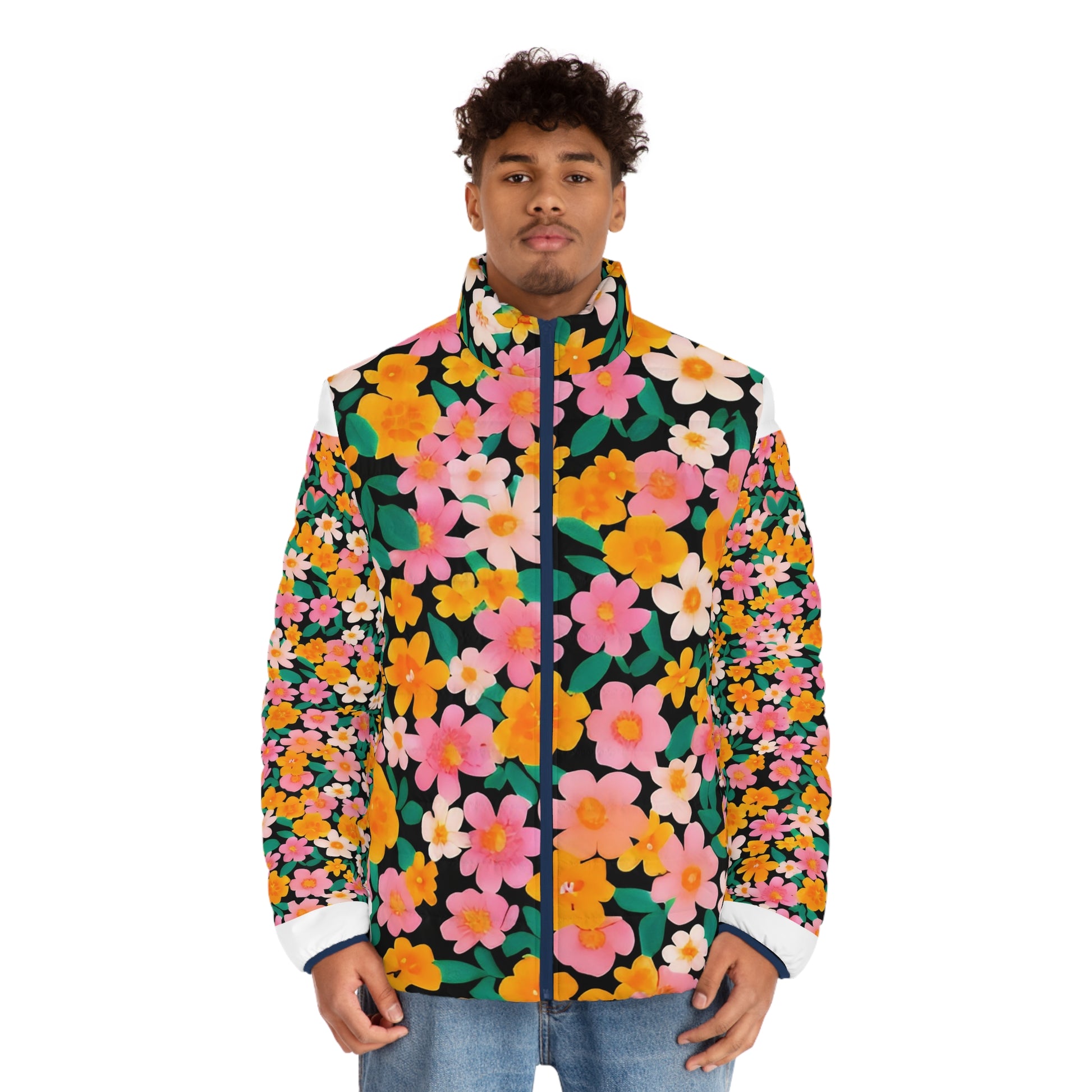 Men's Puffer Jacket (AOP), Artsulli - Art is Long, Life is Short, All Over Prints, , , , , , , 