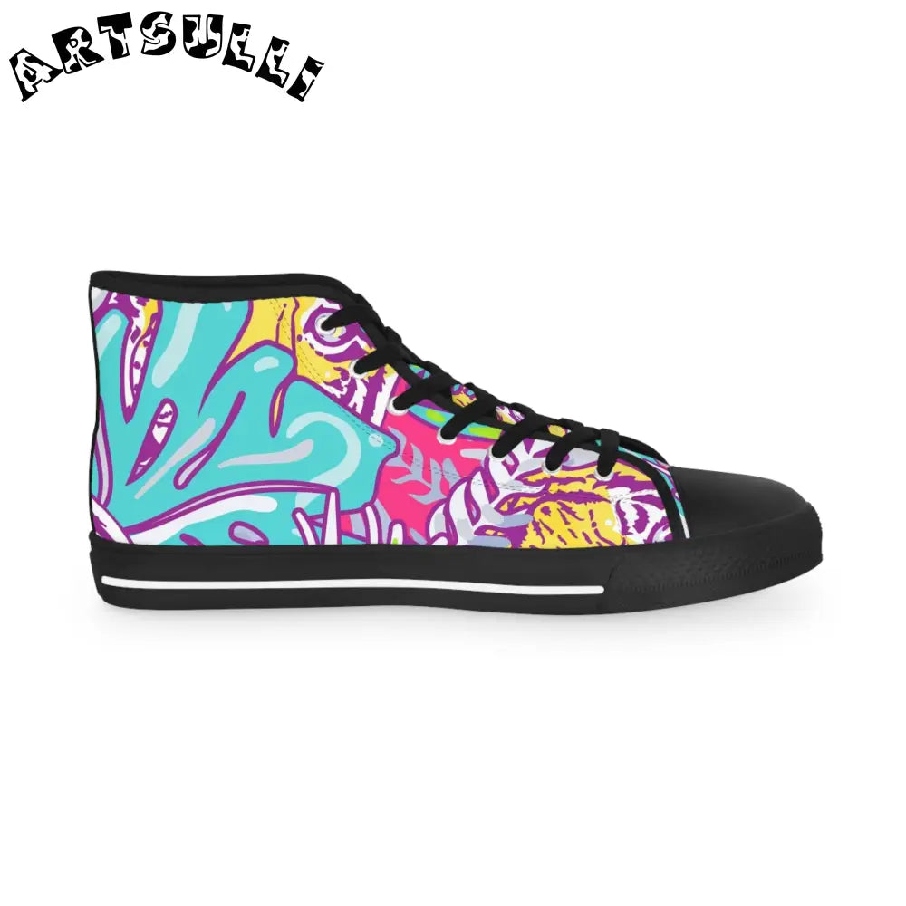 JAKKOUTTHEBXX Tropical Jungle Tigers Torquise and Purple Men’s High