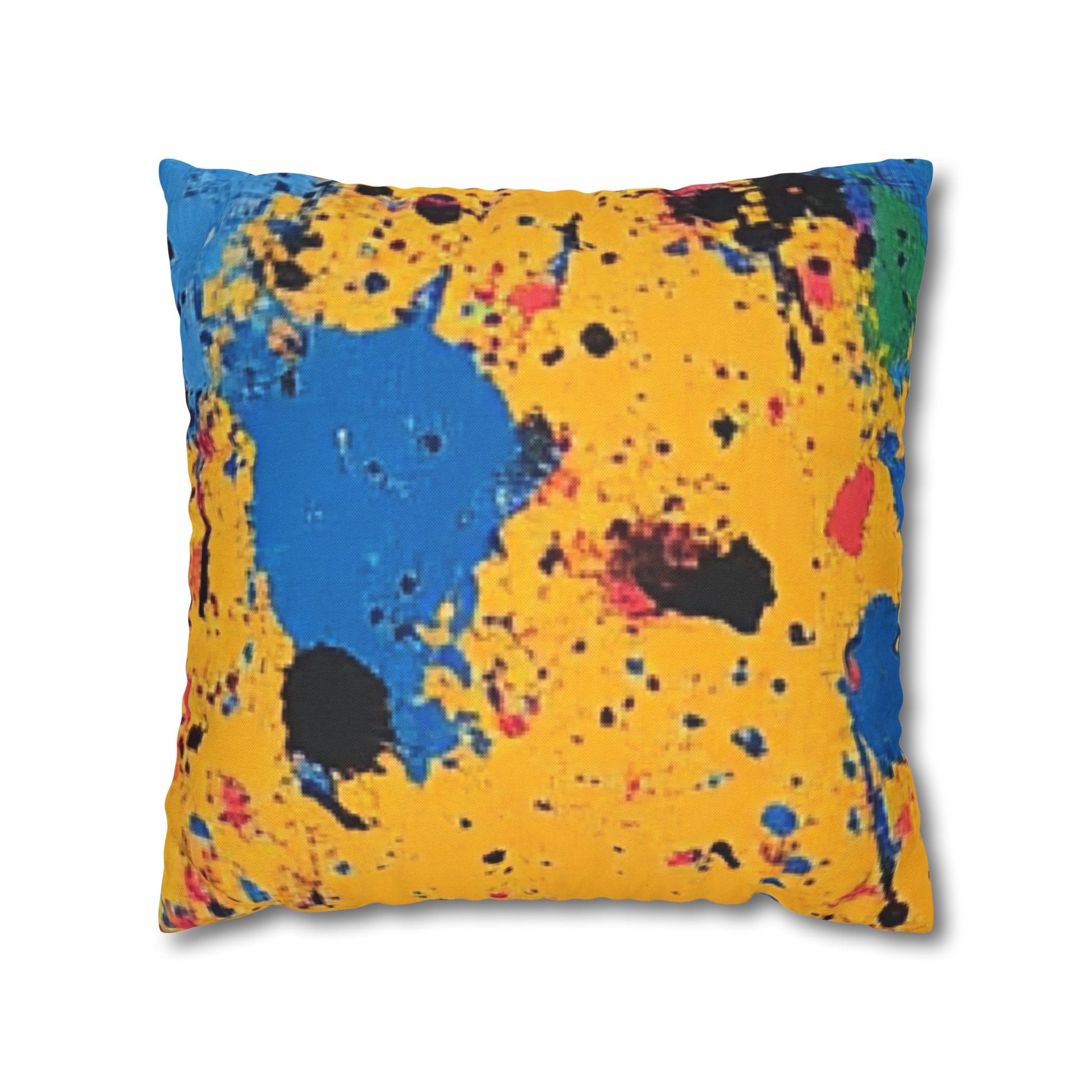 The Colors Of Paint Splatter Spun Polyester Square Pillowcase, Artsulli - Art is Long, Life is Short, Home Decor, Size, 18" × 18", , , , , 12642569065237