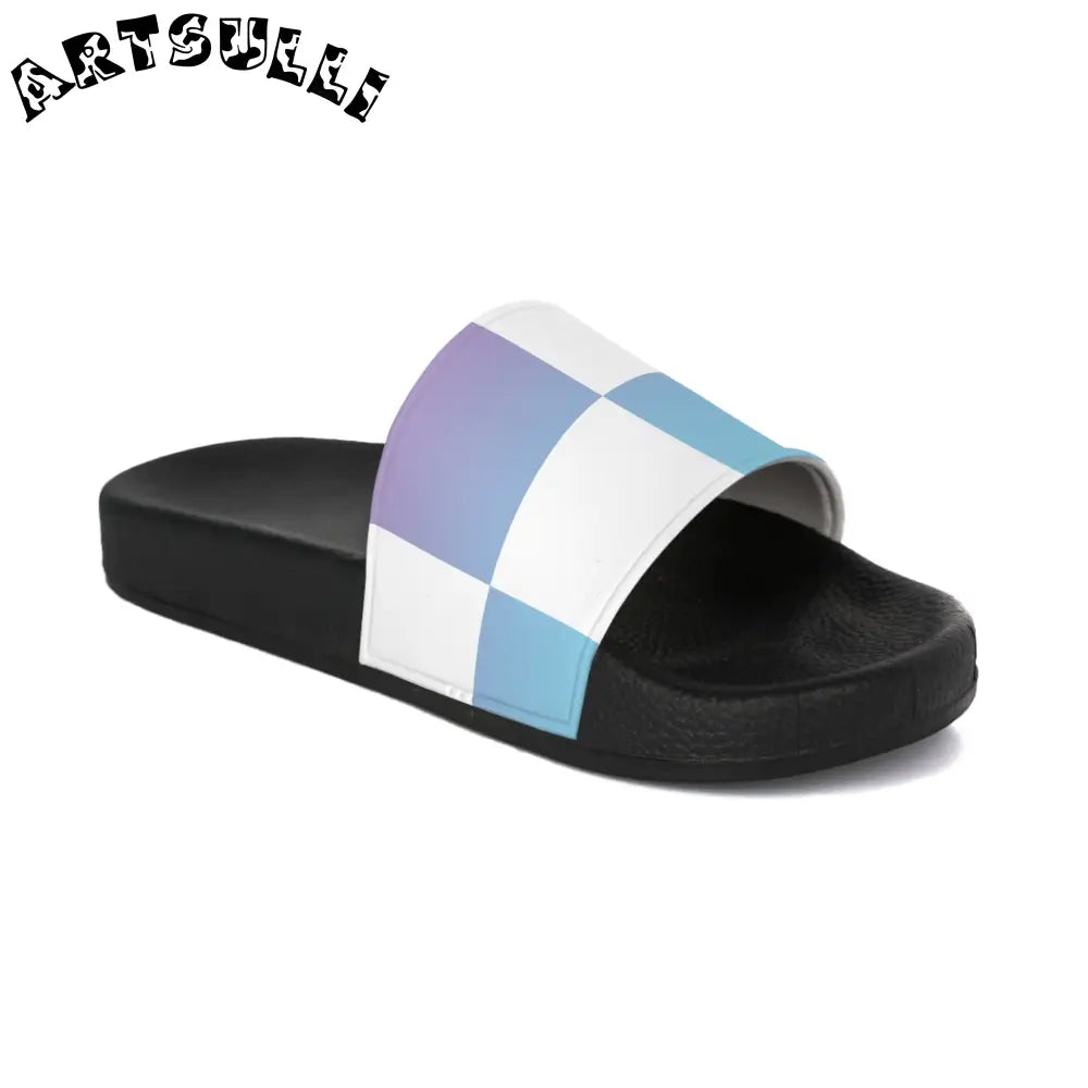JAKKOUTTHEBXX Vaporwave Check Women’s Slide Sandals JAKKOUTTHEBXX