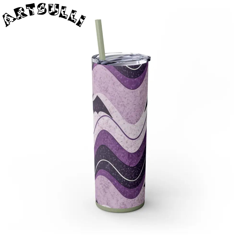 JAKKOUTTHEBXX Bat Wave Skinny Tumbler with Straw 20oz JAKKOUTTHEBXX