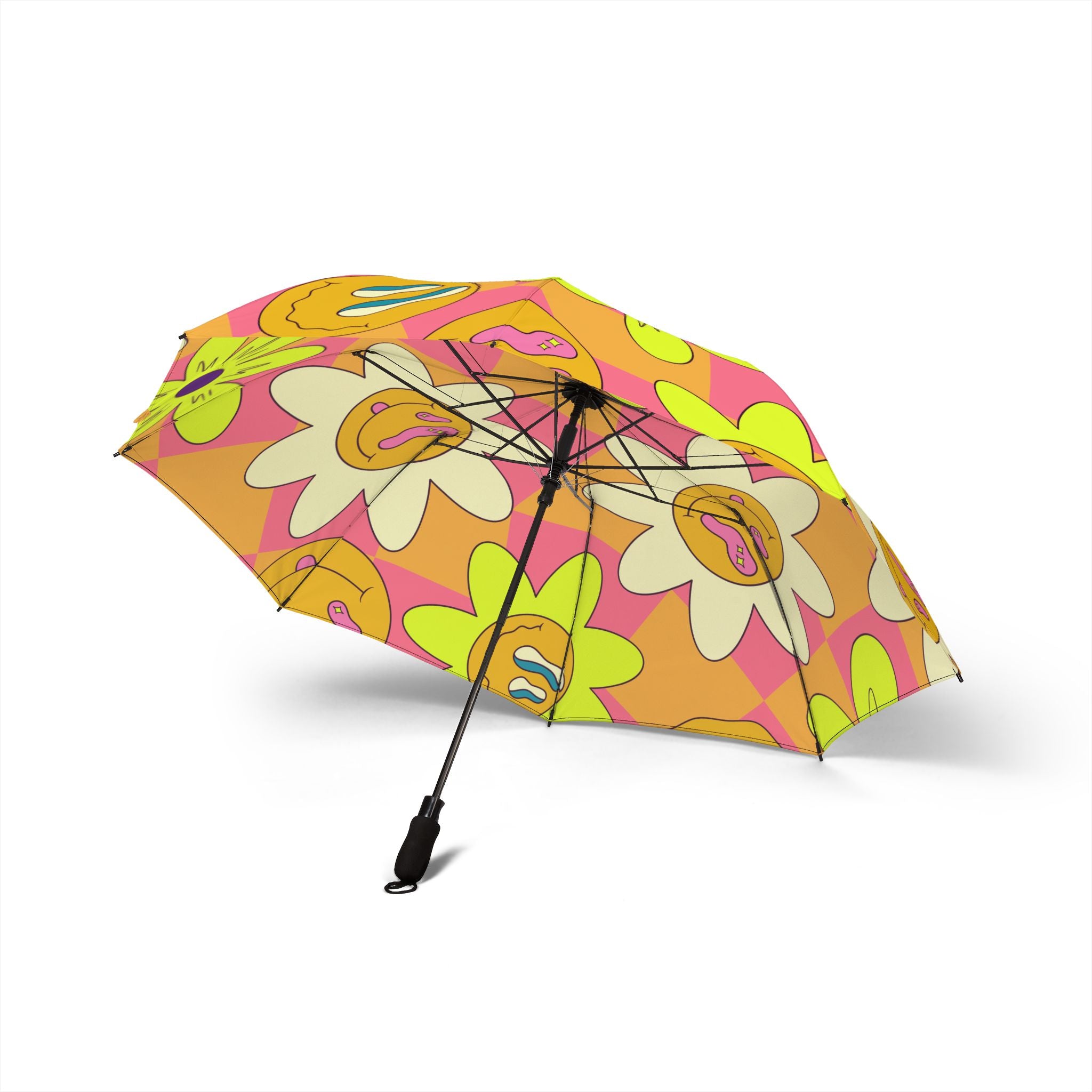 Sour Face Rave Semi-Automatic Foldable Umbrella, Artsulli - Art is Long, Life is Short, Accessories, , , , , , , 