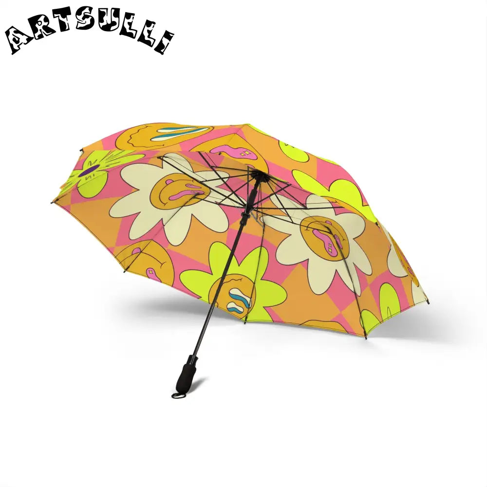 JAKKOUTTHEBXX Sour Face Rave Semi-Automatic Foldable Umbrella