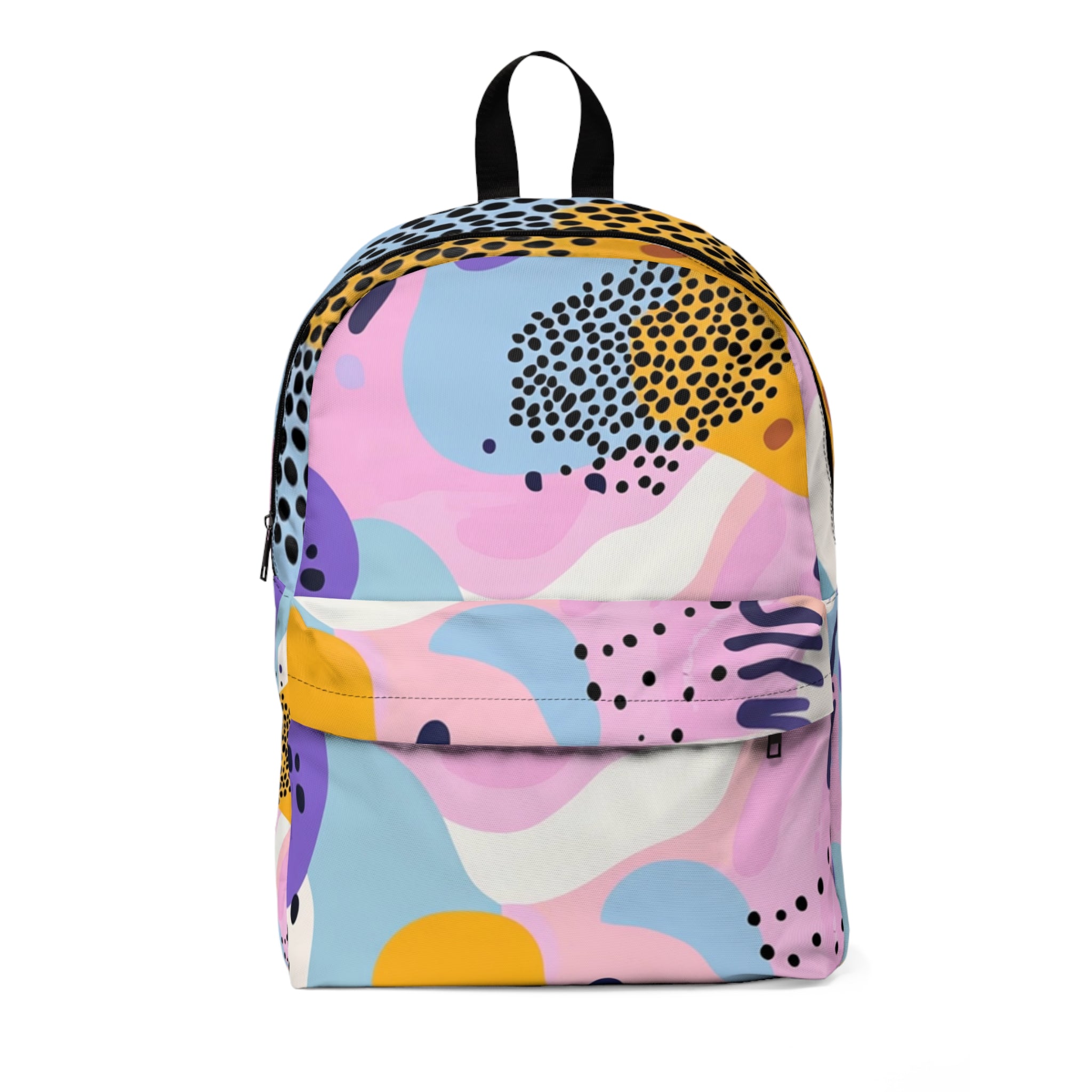 Colorful Abstract Dots and Shapes Unisex Classic Backpack, Artsulli - Art is Long, Life is Short, Bags, Size, One size, , , , , 26001897324294