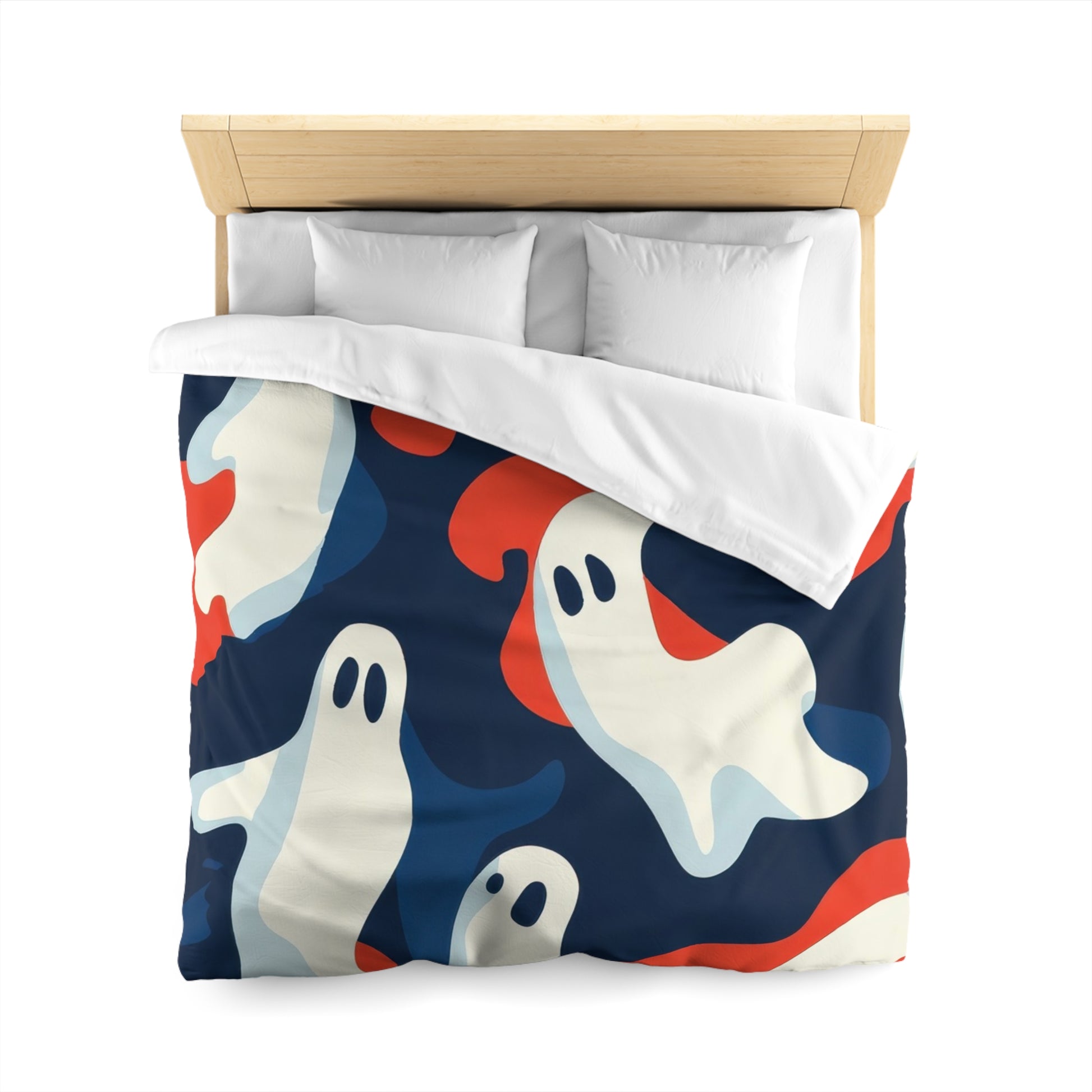 Camo Ghosts Microfiber Duvet Cover, Artsulli - Art is Long, Life is Short, Home Decor, , , , , , , 